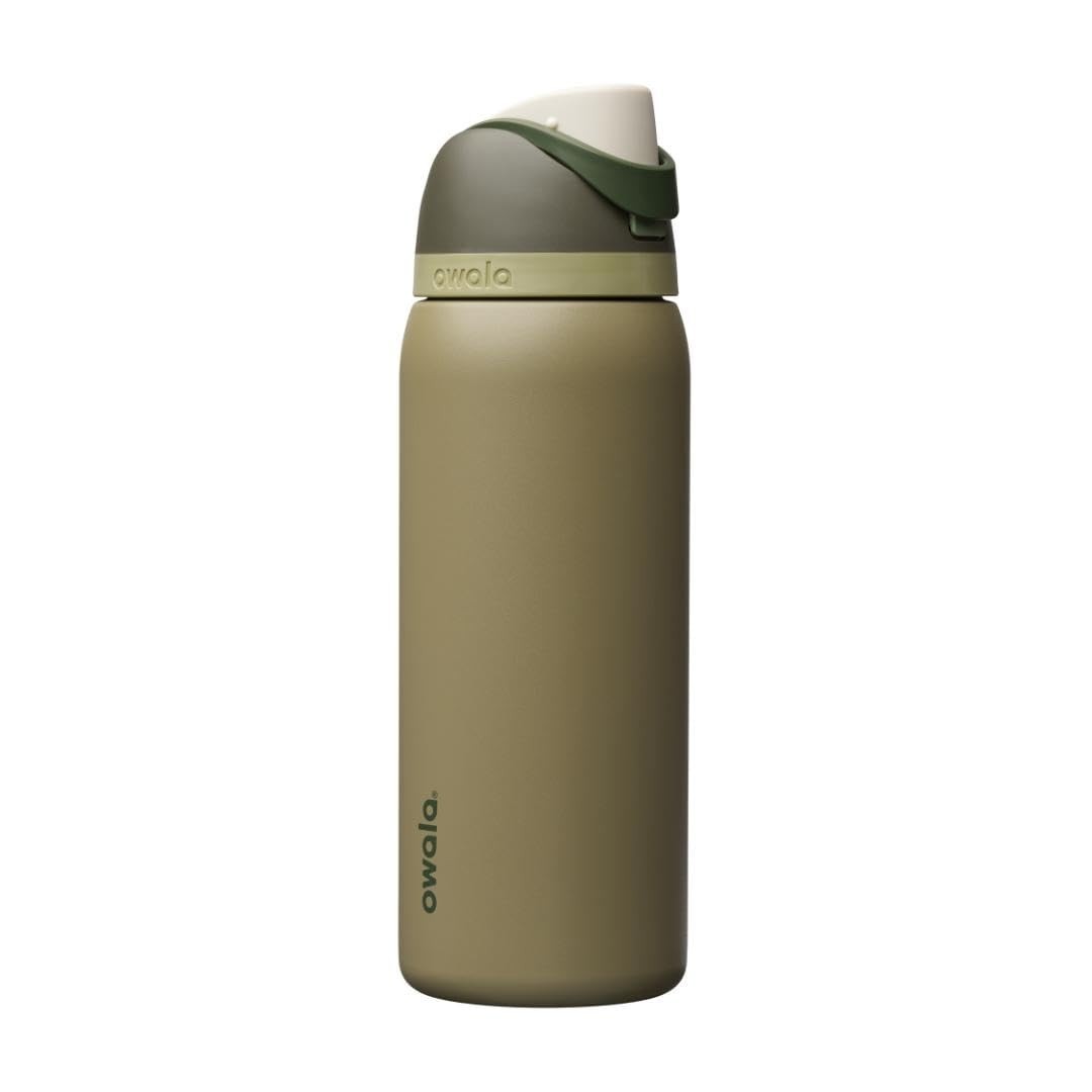 32oz Stainless Steel Water Bottle   FreeSip Design   Green Off Road Travel Mug1