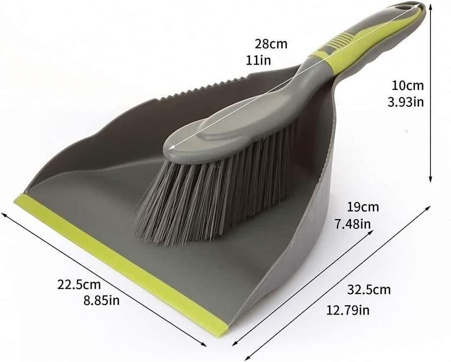 Handheld Dustpan and Broom Set - 3pcs, PET Fiber Bristles for Floors & Tables2