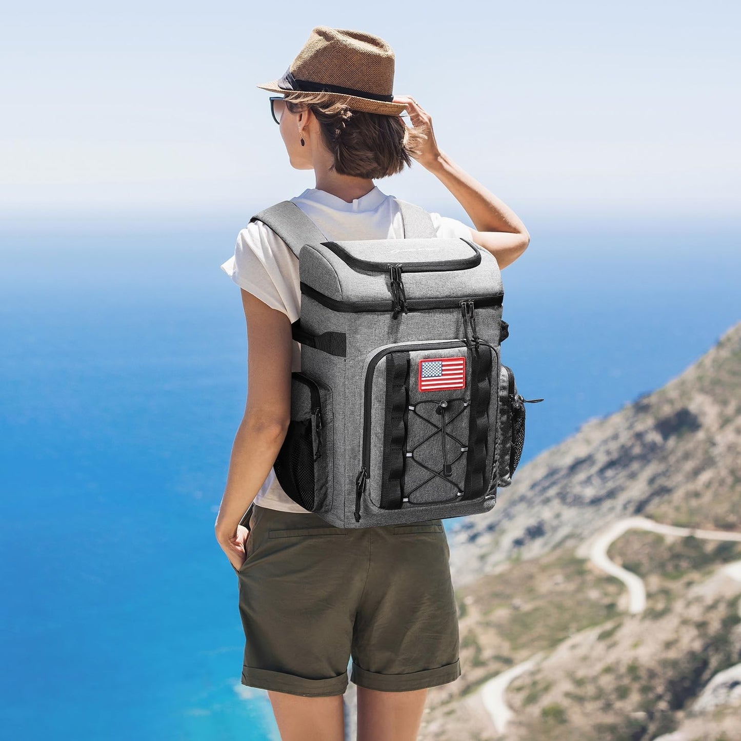 Insulated Backpack Cooler - 35/50 Can, Leakproof Soft Bag, Keeps Food Cold 16H,6