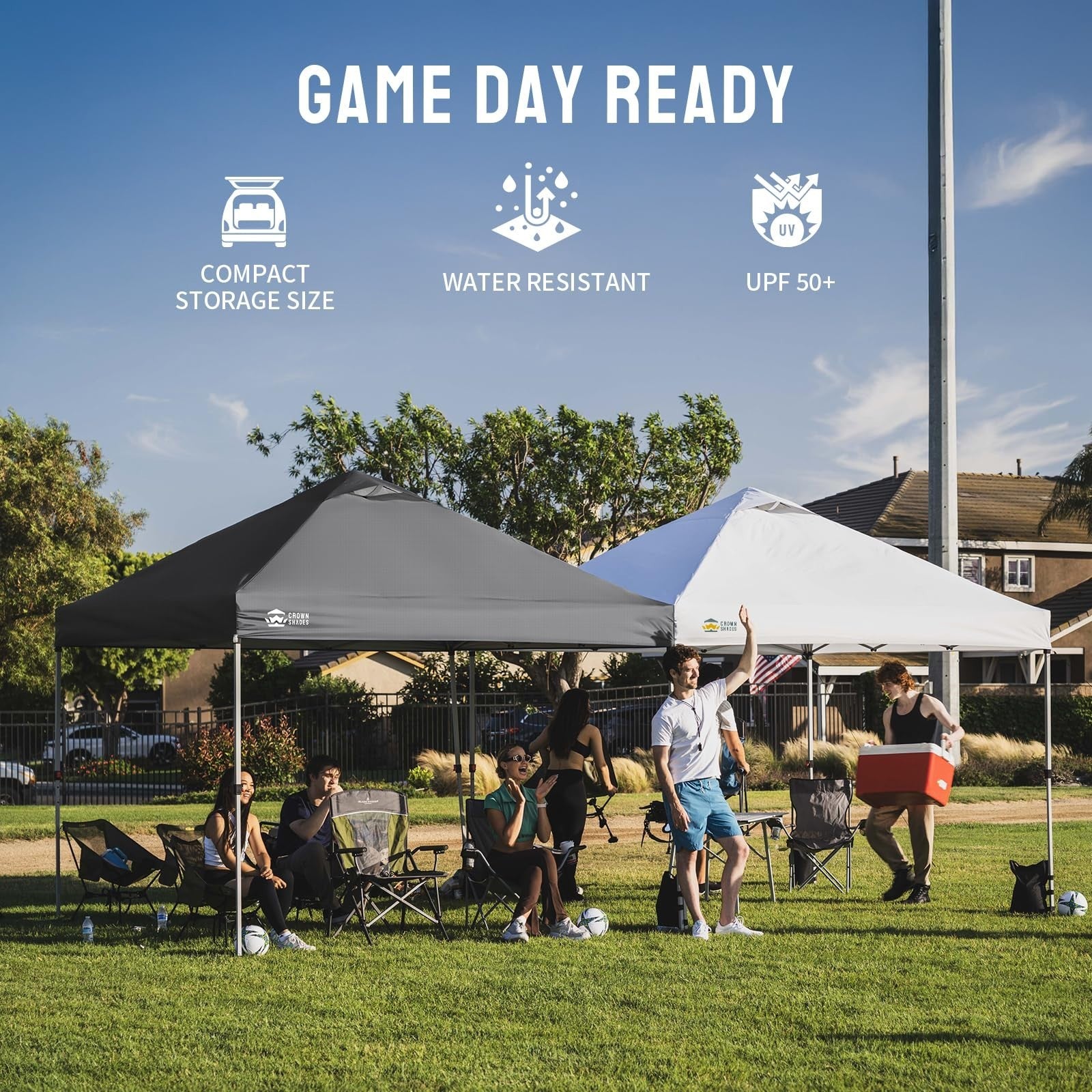 10x10 Pop Up Canopy Tent   Easy Setup, Patented CenterLok, Sun Shade for Events,7