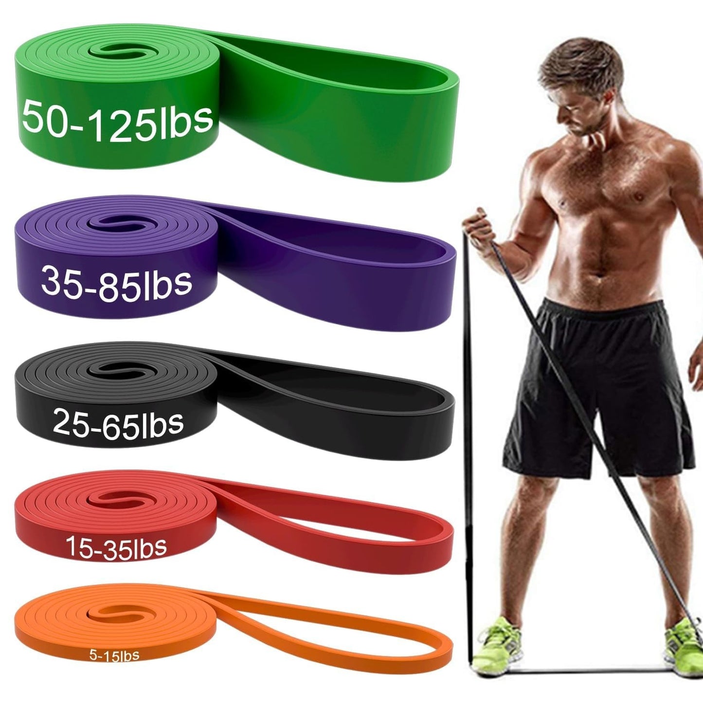 Resistance Bands Set   Pull Up Assist, Workout & Exercise Bands for Fitness & Th1
