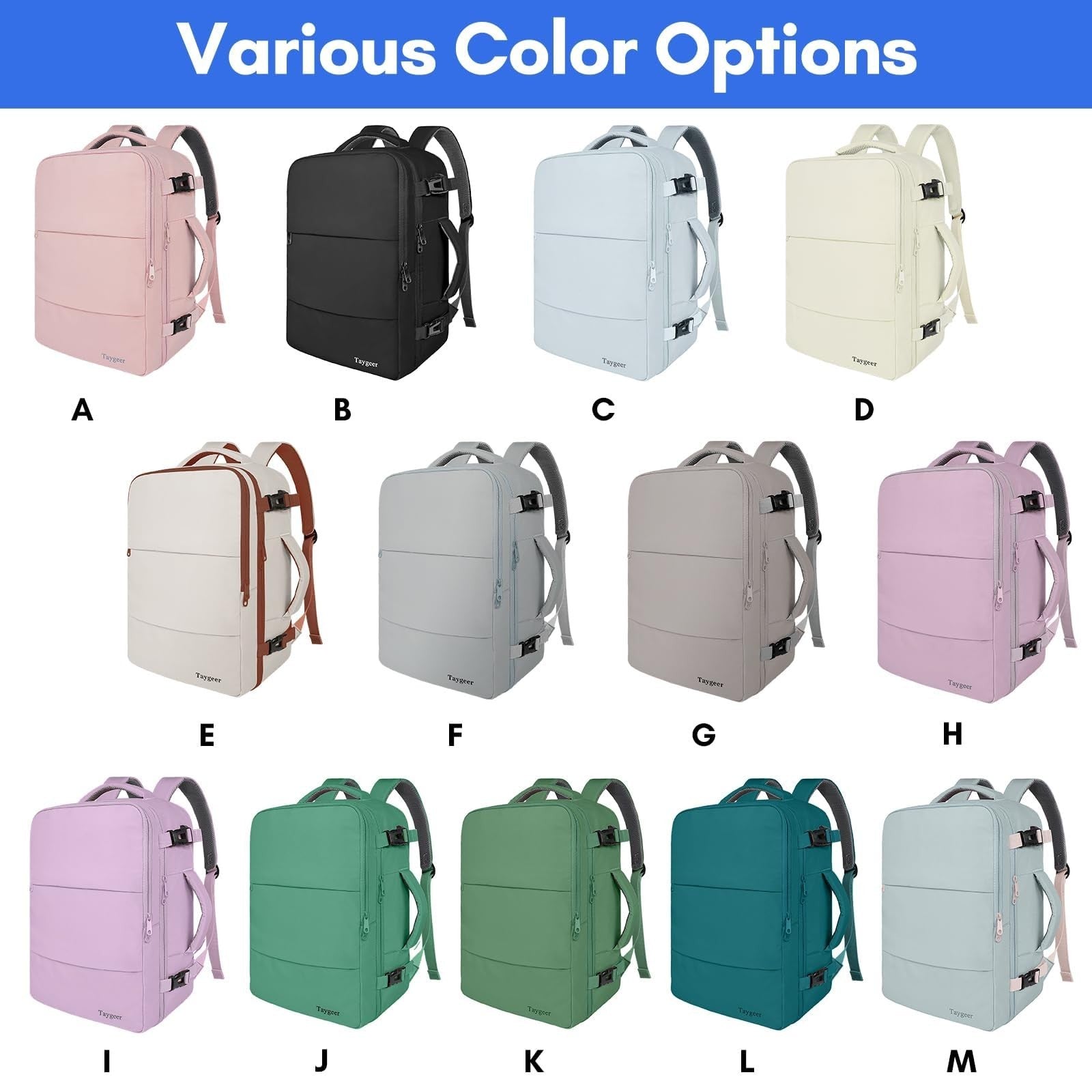 35L Travel Backpack for Women, Airline Approved Carry On Bag, Cute Underseat Day2