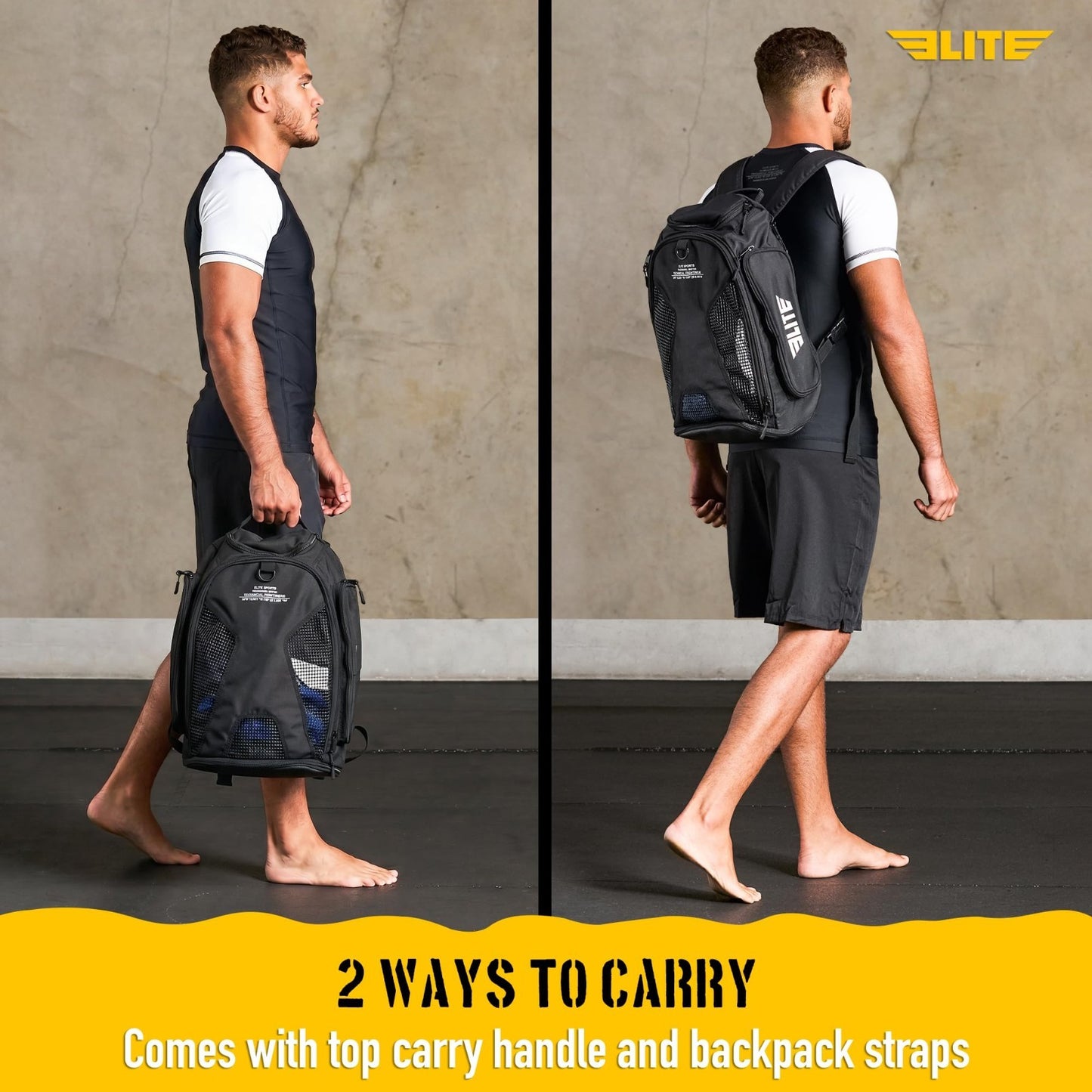 Expandable Gym Duffel Backpack for MMA, BJJ, Jiu Jitsu, Boxing Gear   Athletic B3