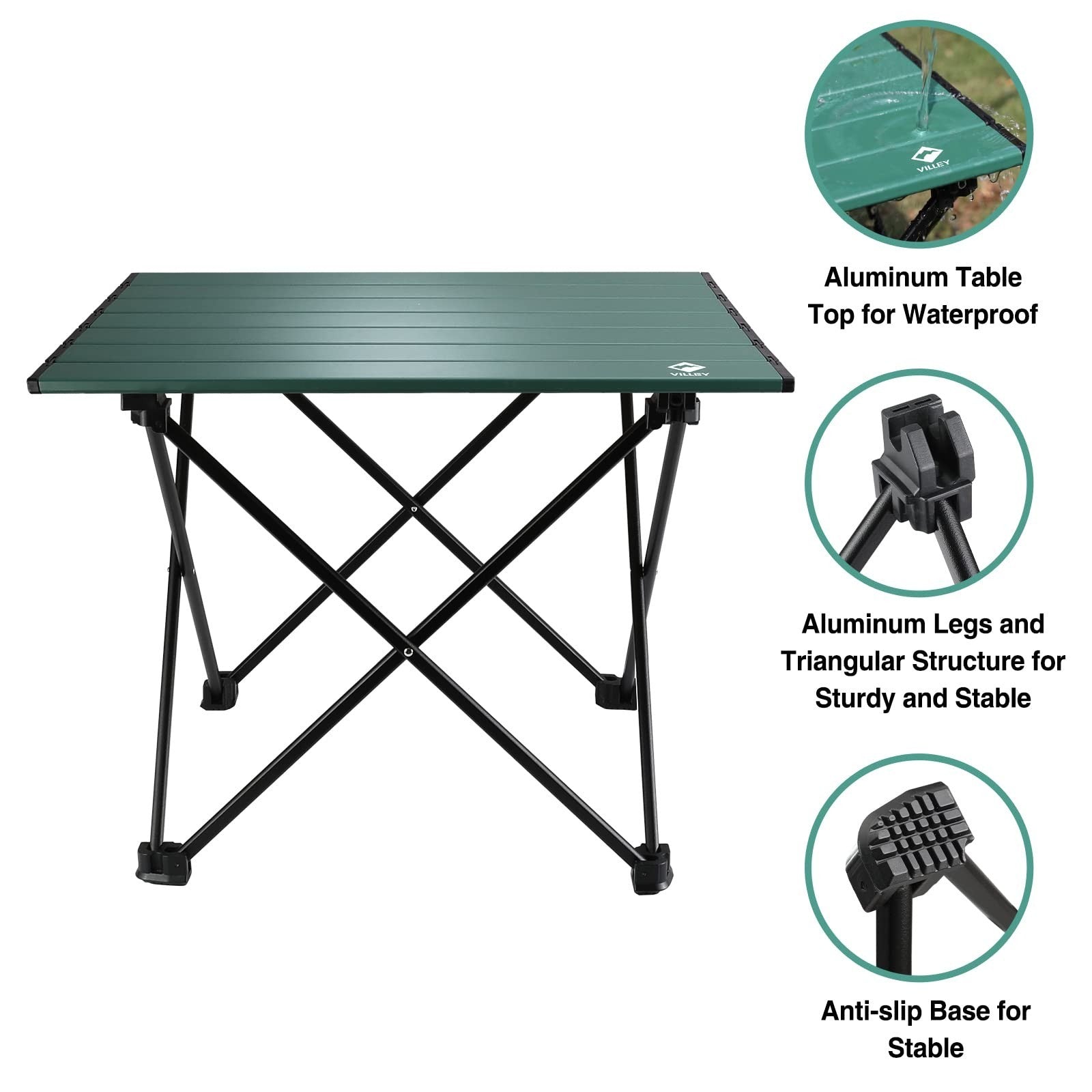 Ultralight Folding Camping Table - Portable Aluminum Beach Table with Carry Bag4