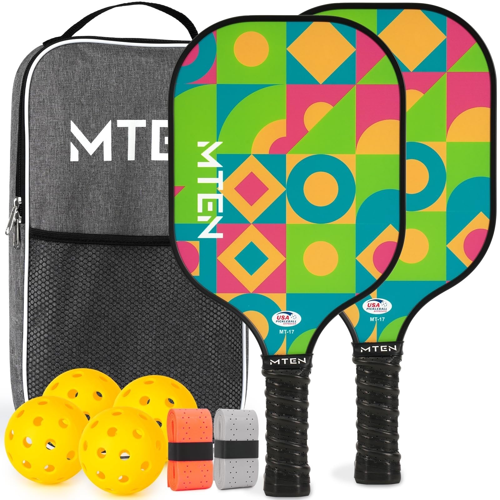 Pickleball Paddle Set of 2/4/1 - USAPA Approved Fiberglass Rackets, Lightweight1