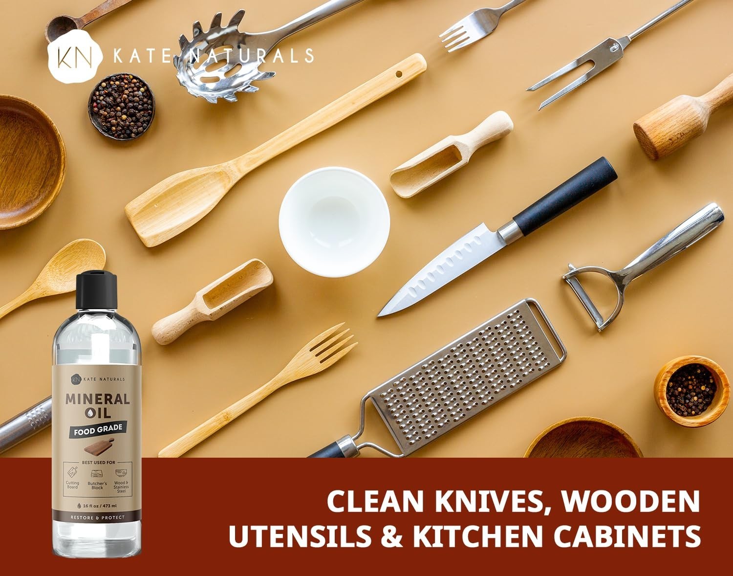 Food Grade Mineral Oil for Wood Cutting Board & Butcher Block   16oz Safe Use4