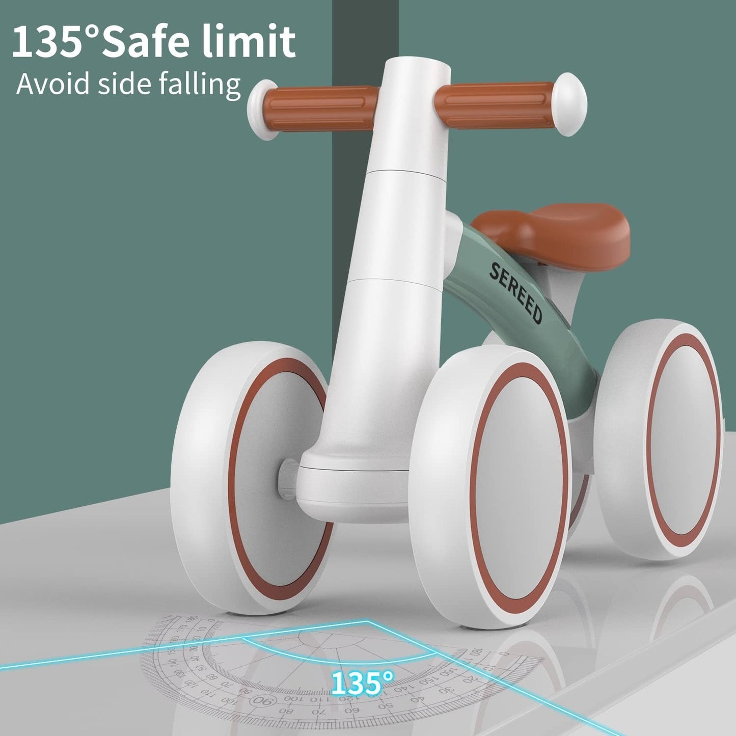 Toddler Balance Bike for 1 Year Old   4 Wheels, First Birthday Gift, 12 24 Month6