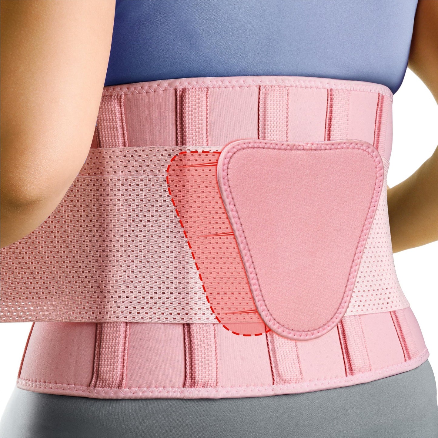 Lower Back Pain Relief Brace, Breathable Support Belt for Heavy Lifting, L/XL1