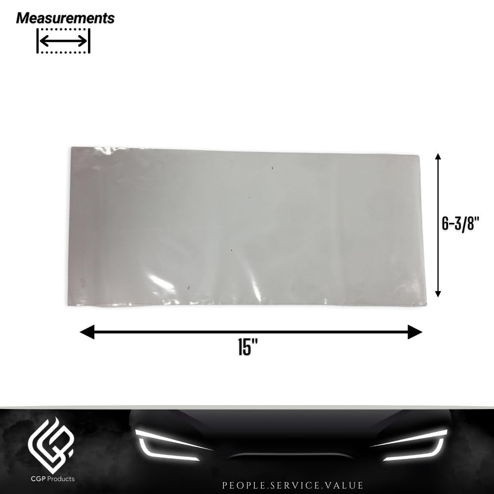 Temporary License Plate Tag Plastic Bags - 100 Count for Auto Dealerships (2 Pac2