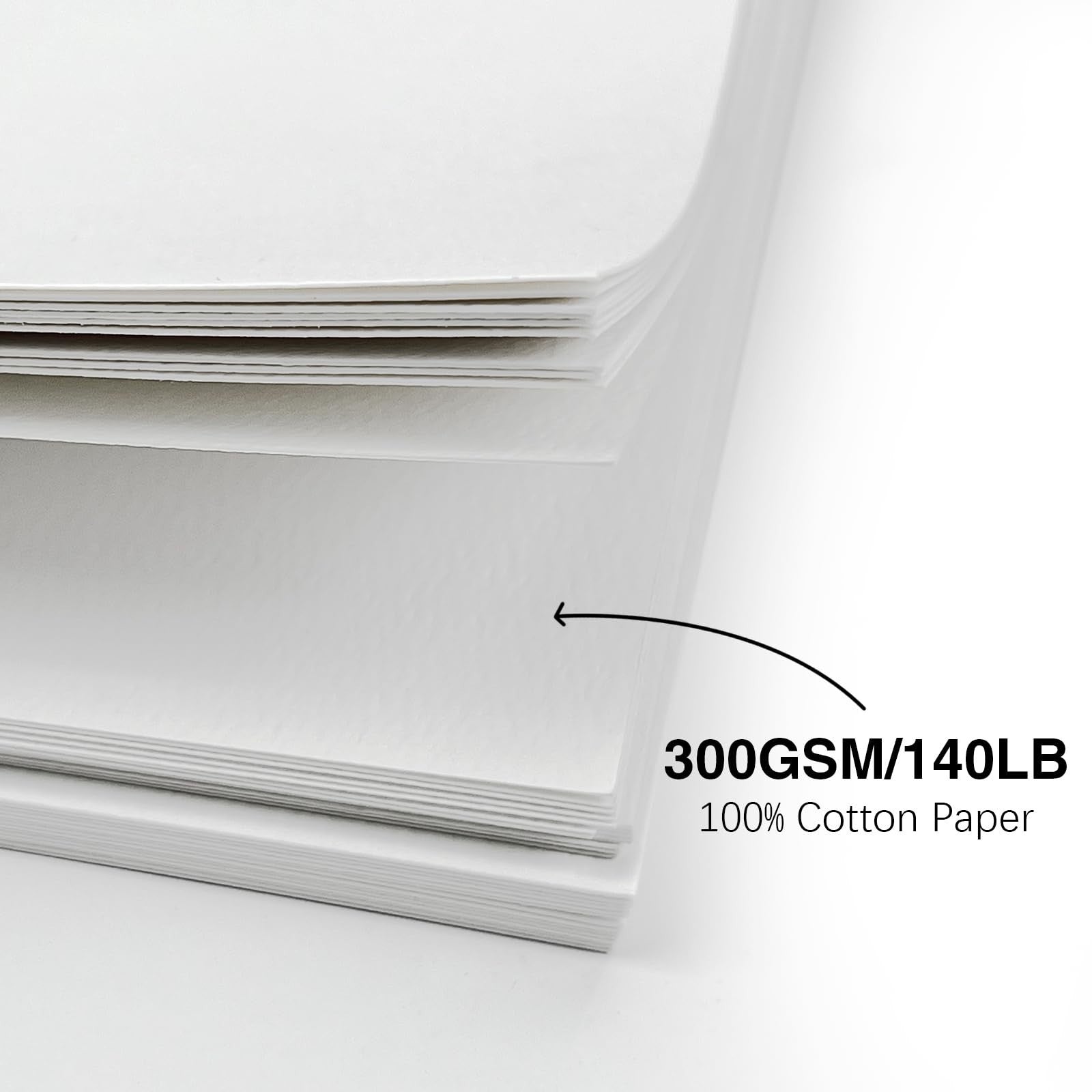 50 Pack Foldable Watercolor Cards & Envelopes 5"x7" | 140LB Cotton Postcards2