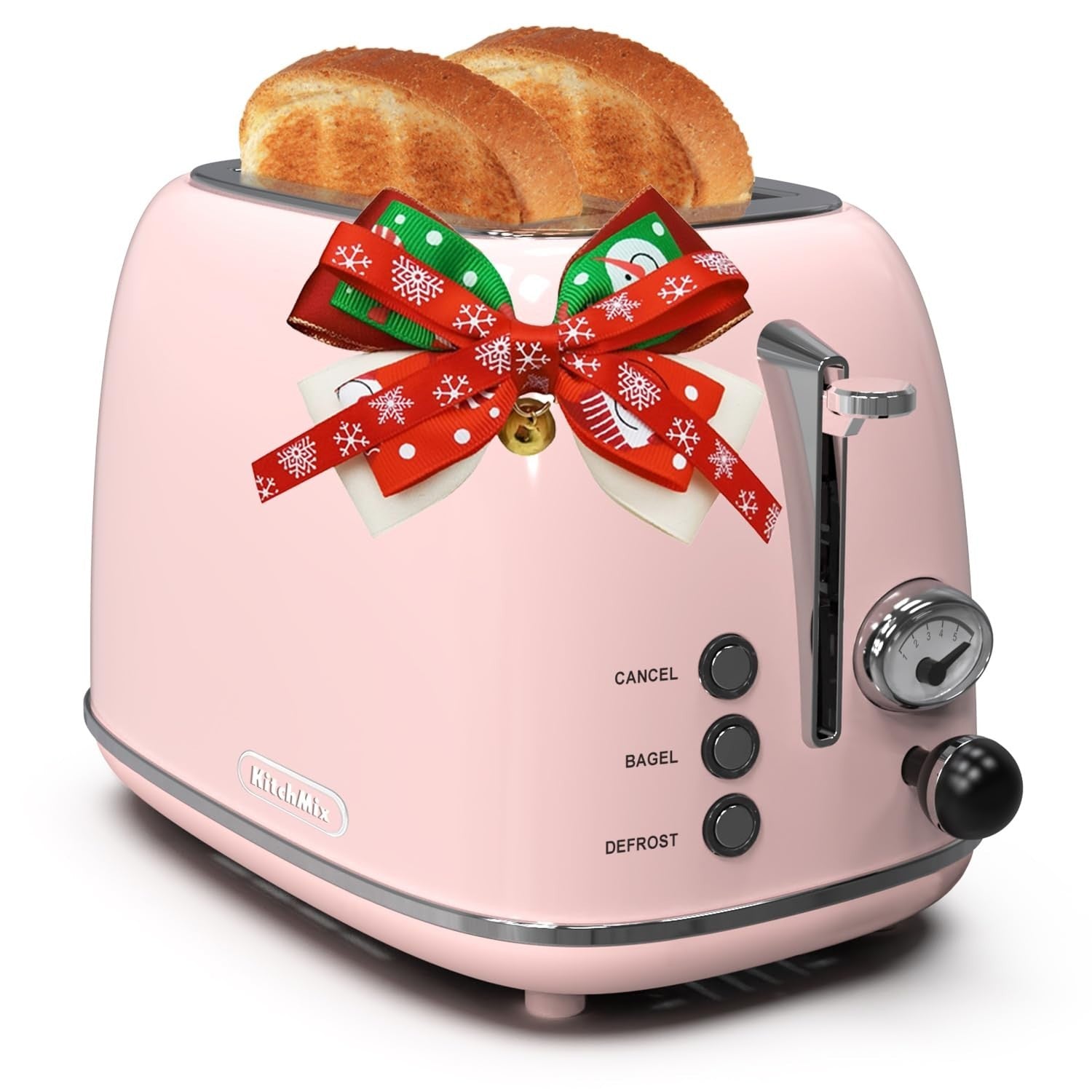 Retro 2 Slice Stainless Steel Toaster   6 Settings, Extra Wide Slots, Bagel/Defr7
