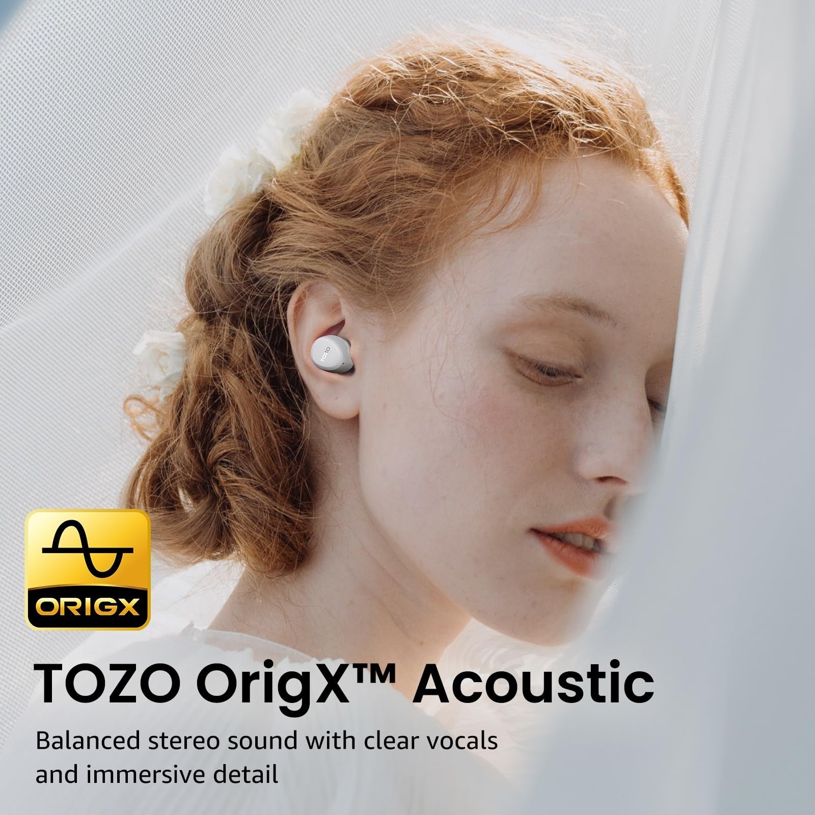 Wireless Earbuds Bluetooth 5.3, IPX5 Waterproof, AI Call Mics, Premium Sound, Ch4