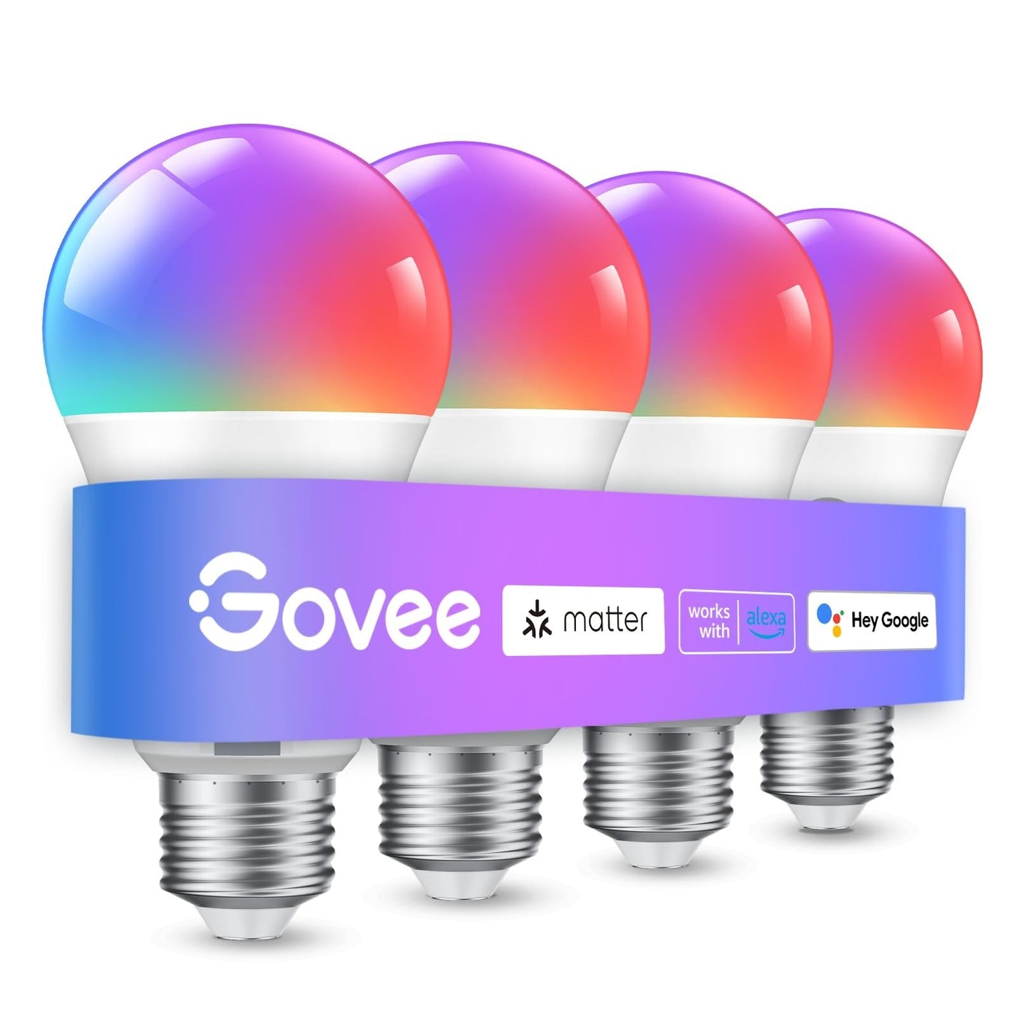 Color Changing Smart LED Light Bulbs, 800 LM, E26 Base, WiFi & Bluetooth, 16 Mil1