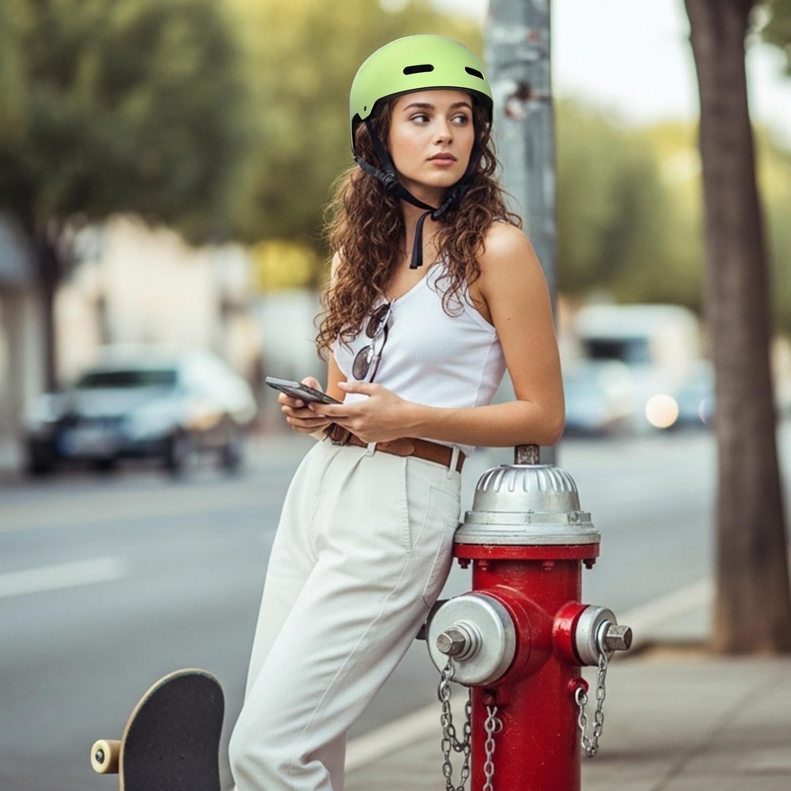 Multi-Sport Helmet for Skateboard, Bike, Scooter - Adjustable, Lightweight, Vent6