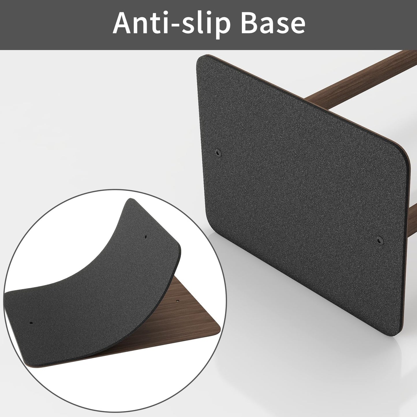 Deep Walnut Baseball Bat Holder Stand   Free Standing Metal Display for 8 Bats &6