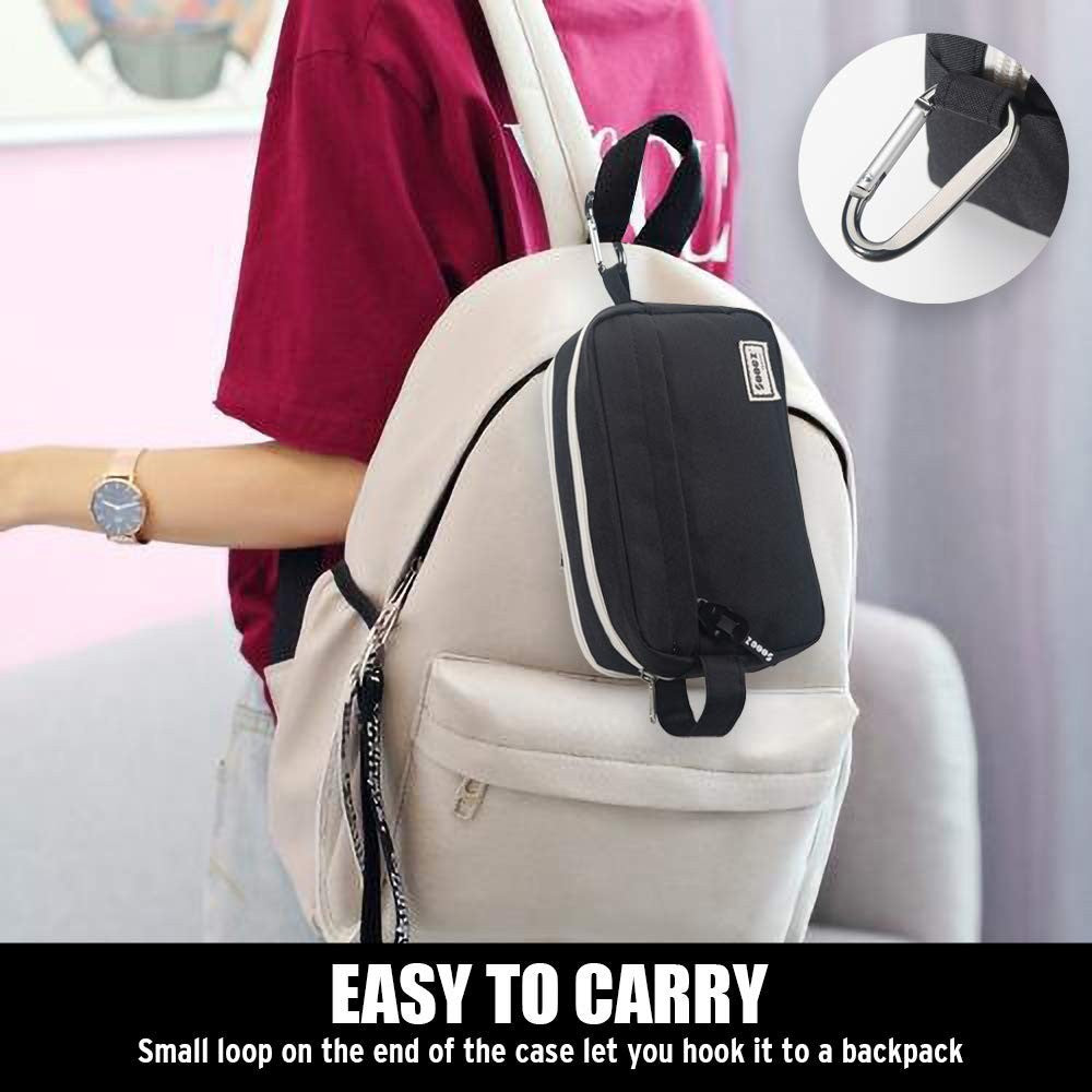 High Capacity Pencil Case Organizer, Portable Pen Bag with Easy Grip Handle, Aes3