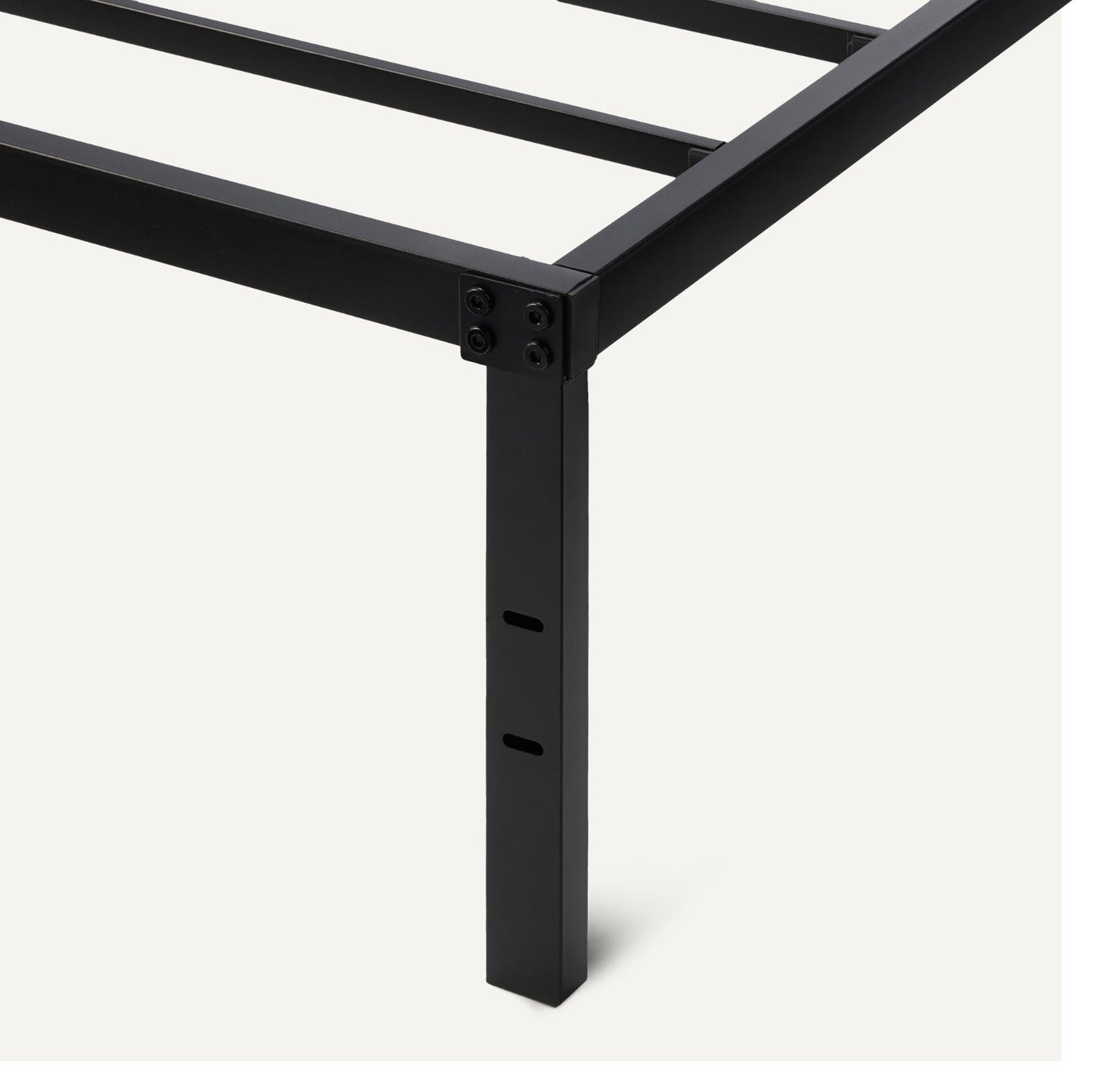 Sturdy Twin Metal Bed Frame   Non Foldable Platform, Easy Assembly, 39"x75", Bla3