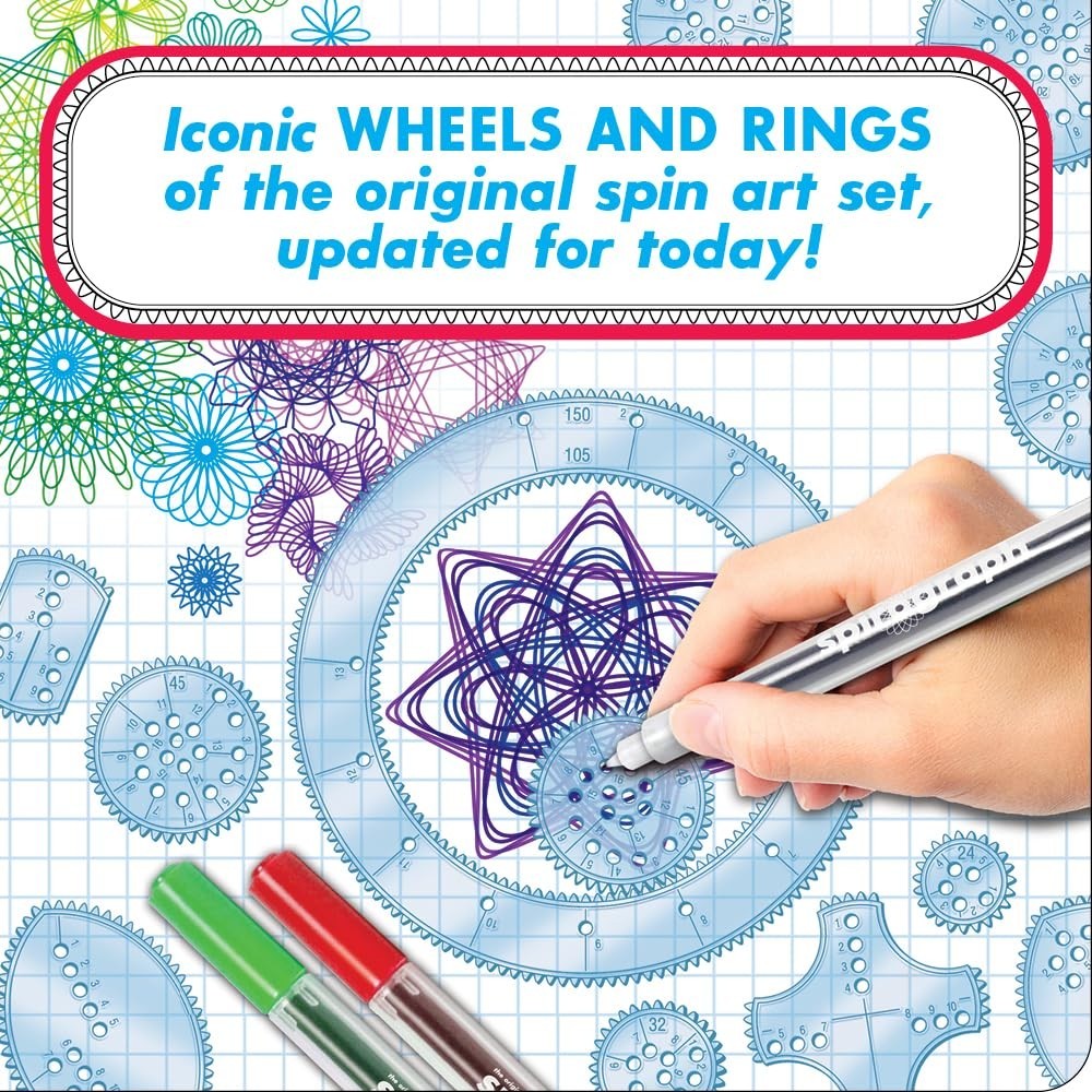Deluxe Spiral Art Drawing Kit   Create Amazing Designs   Fun for Kids 8+2