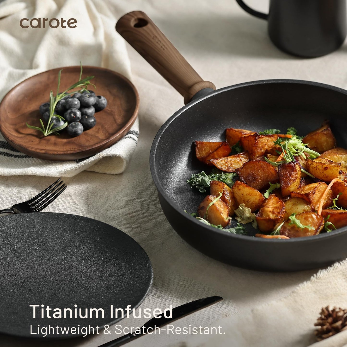 16pcs Nonstick Cookware Set   Scratch Resistant, Easy to Clean, Induction Compat5