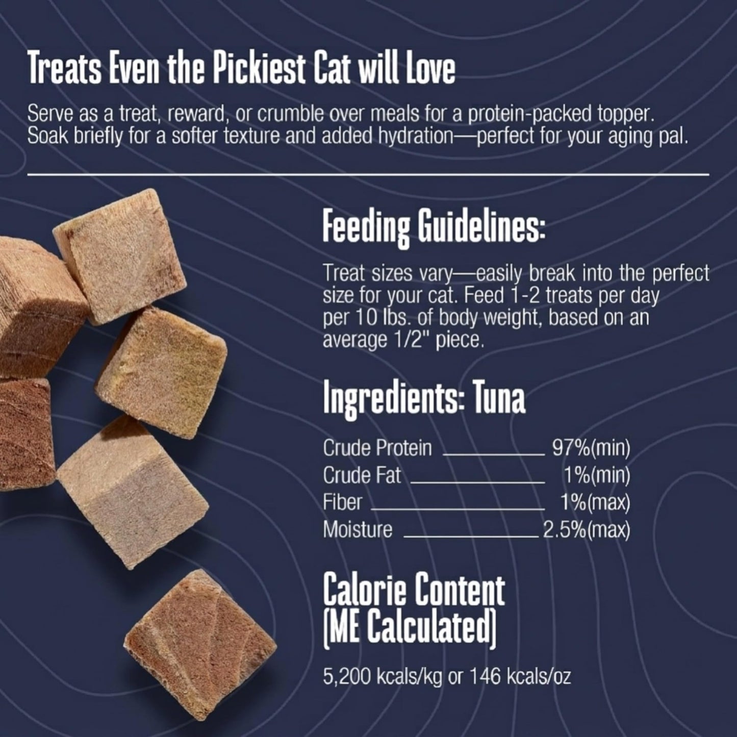 Freeze-Dried Tuna Cat Treats - High Protein, Healthy Snacks, USA Made, 7.5 oz2