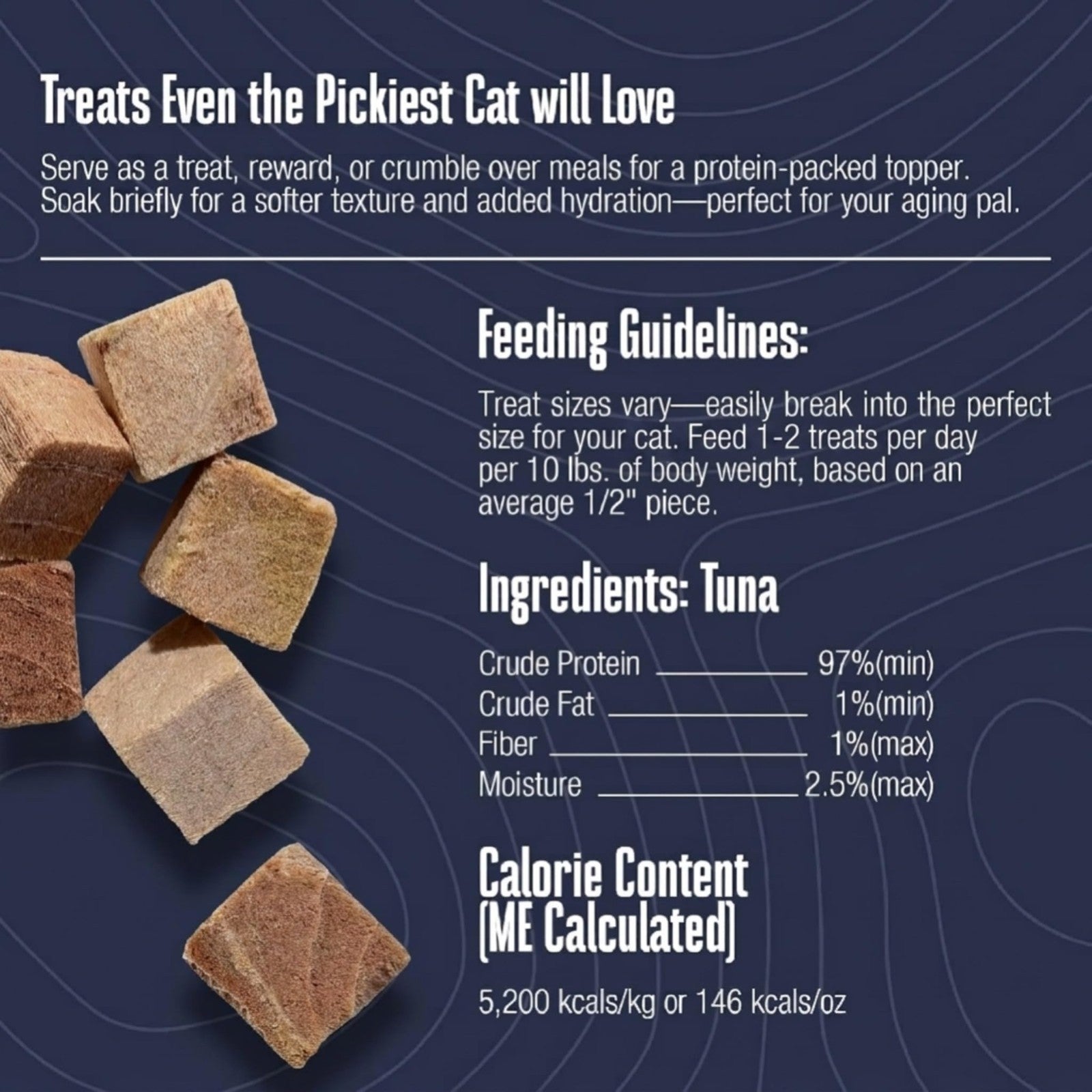 Freeze-Dried Tuna Cat Treats - High Protein, Healthy Snacks, USA Made, 7.5 oz2