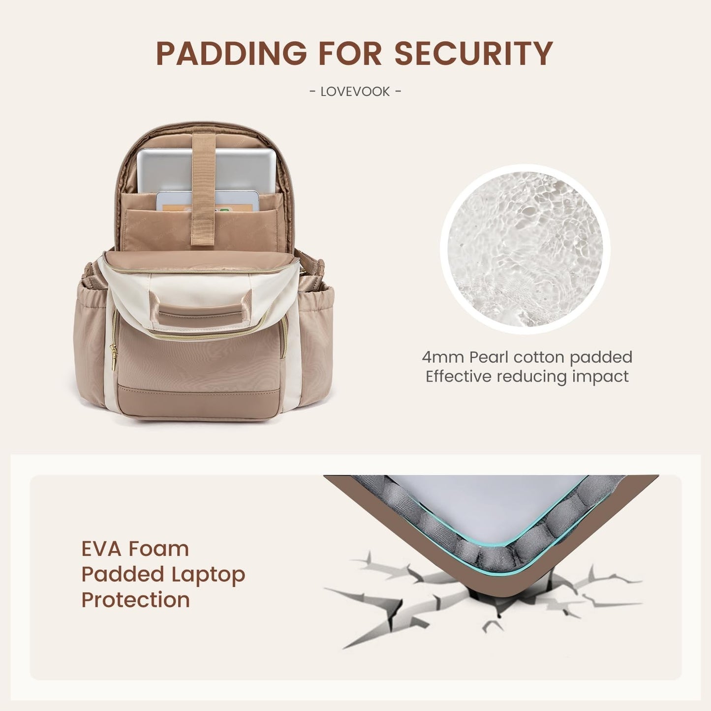 Stylish Waterproof Laptop Backpack for Women, 15.6" Large Capacity Travel Bag, G4