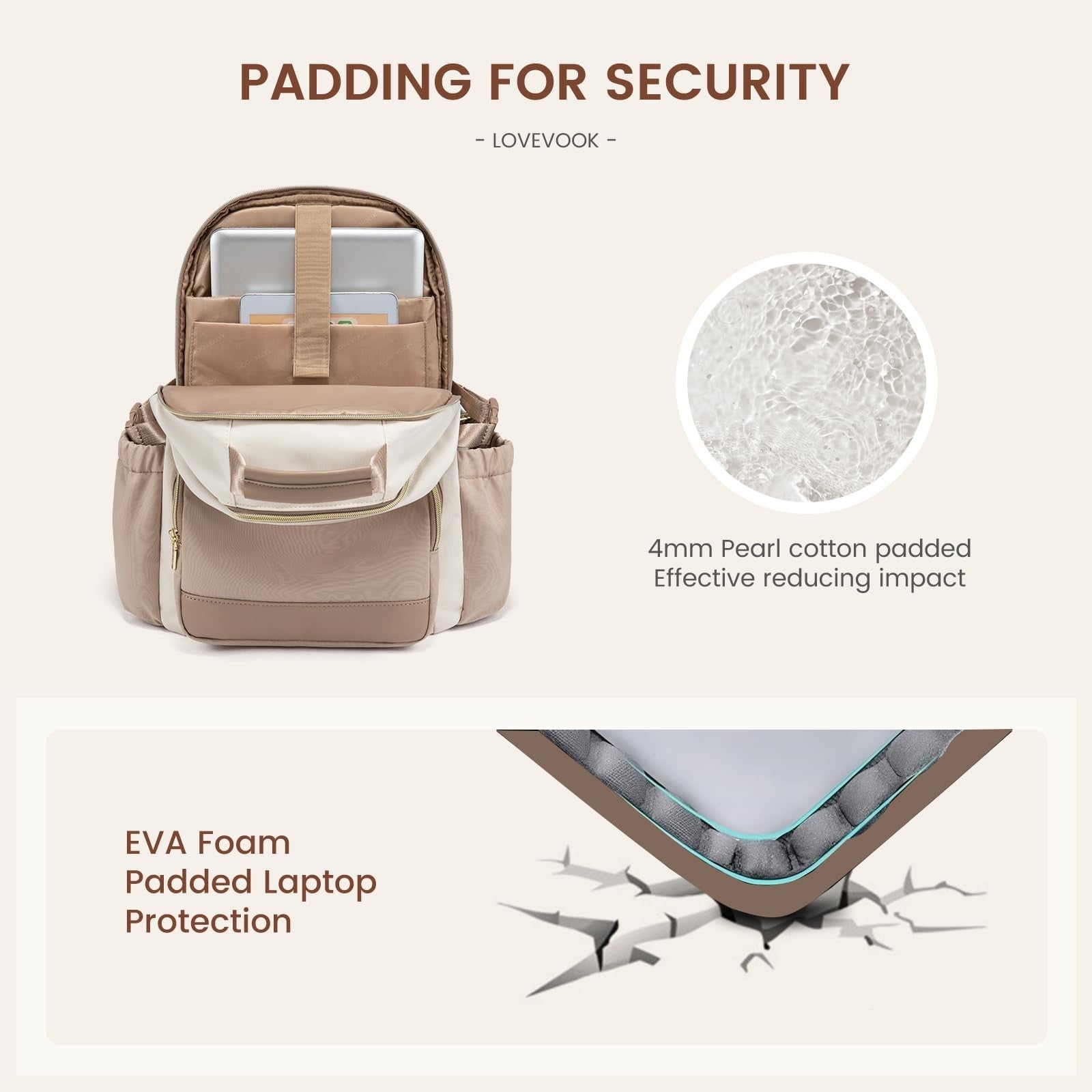 Stylish Waterproof Laptop Backpack for Women, 15.6" Large Capacity Travel Bag, G4