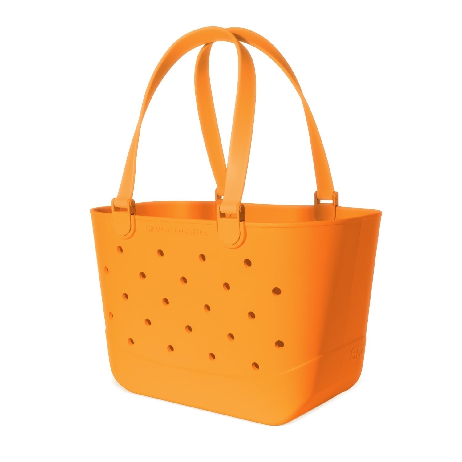 Large Waterproof Beach Tote Bag - Orange Getaway Bag with Zipper Pocket, Ideal f3