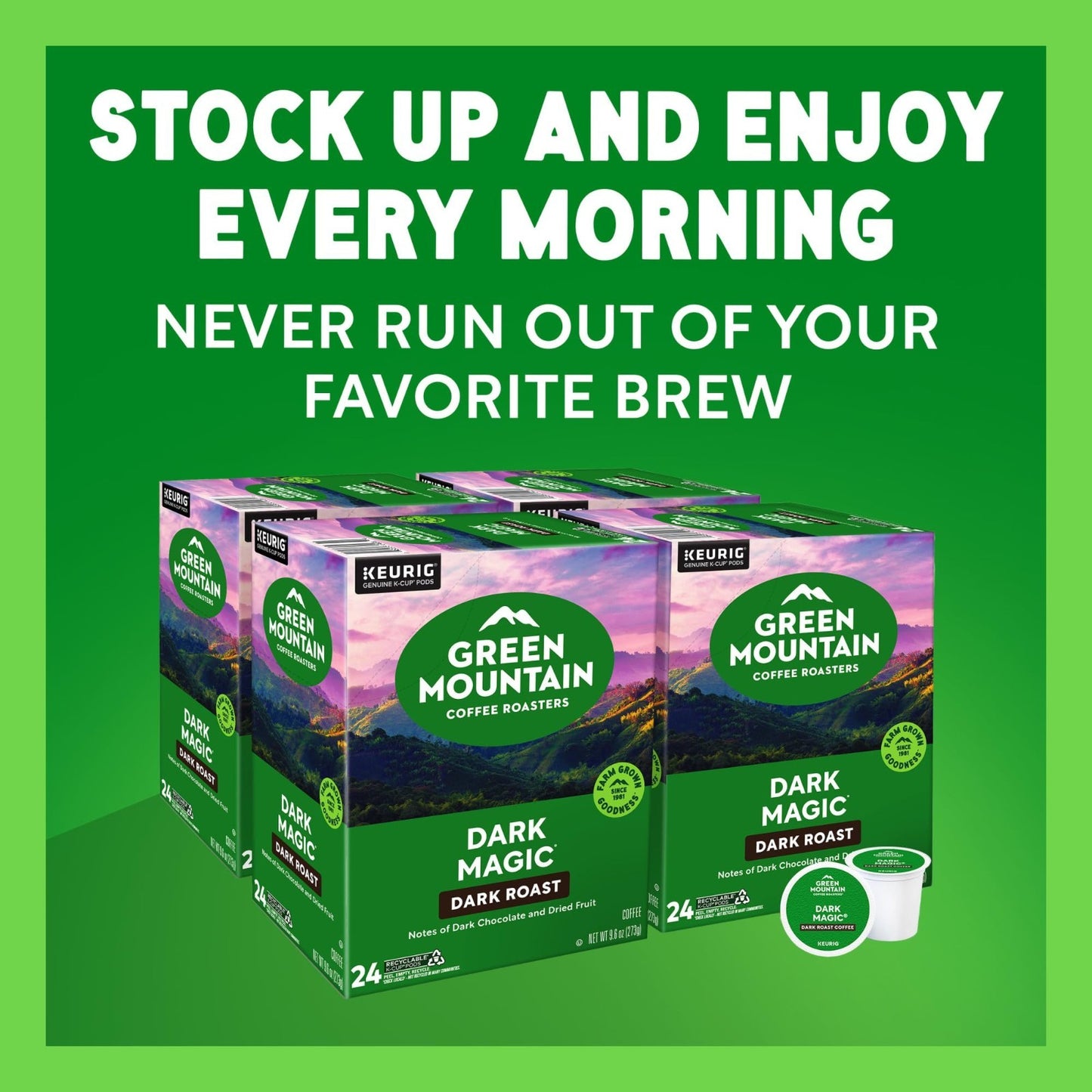 Dark Magic Dark Roast Coffee Pods, 96 Count, Single Serve K Cup for Keurig14
