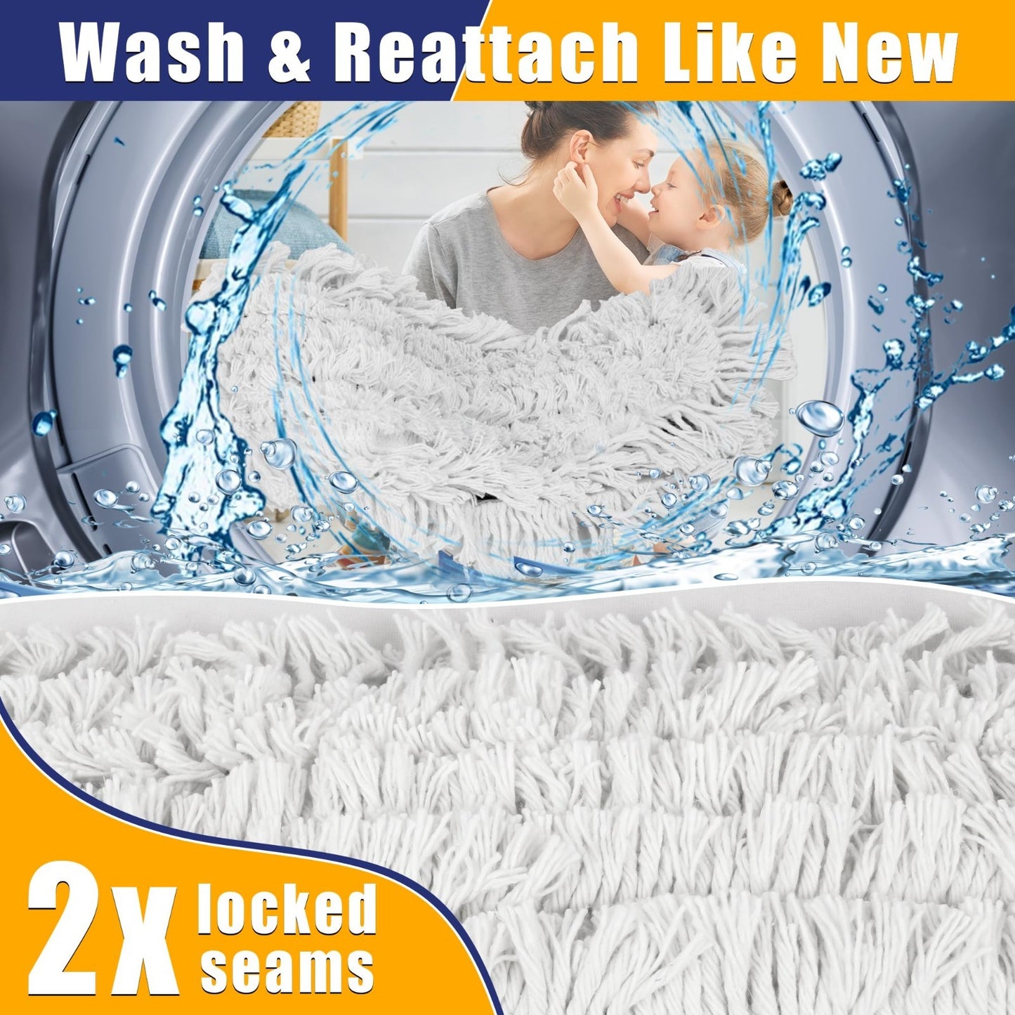 41" Large Commercial Dust Mop Push Broom - Heavy Duty Janitorial Sweeper Tool3