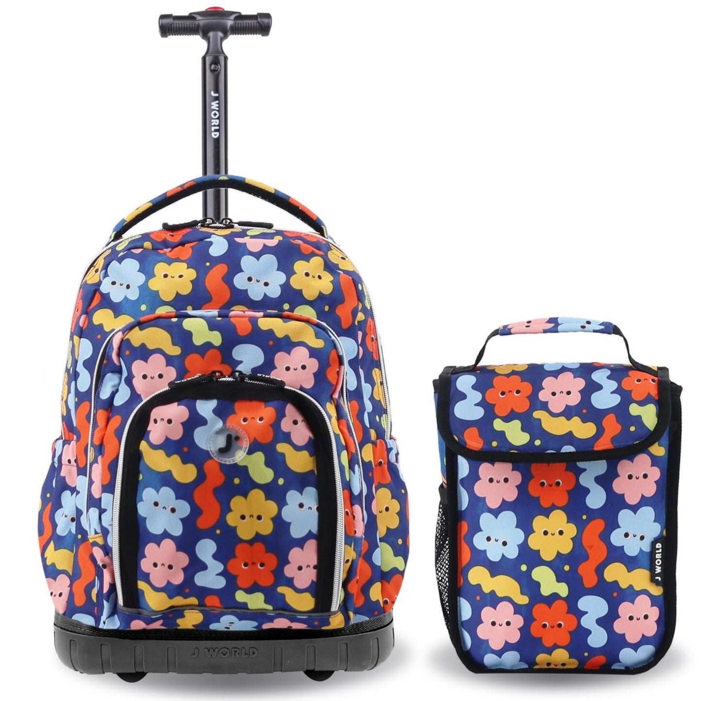 Kids Rolling Backpack & Lunch Bag Set   Elementary School Carry On Suitcase with1