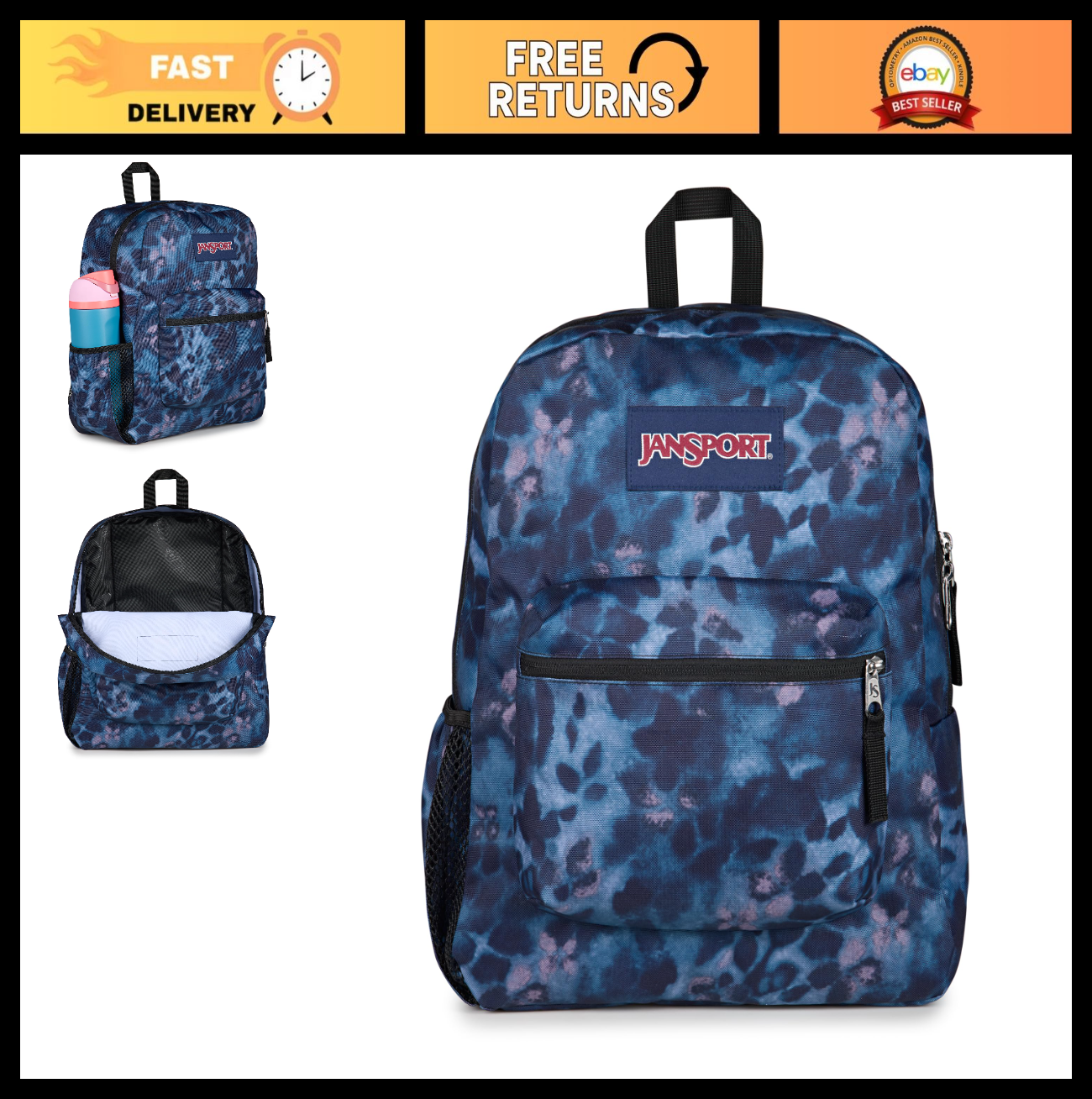 26L Classic Daypack Backpack   Stylish Floral Design, Perfect for School & Trave0