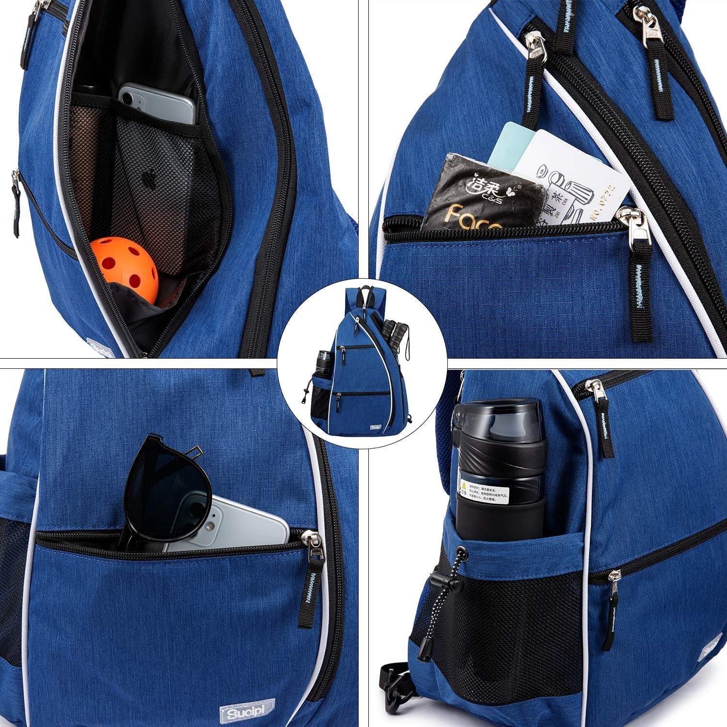 Adjustable Pickleball Backpack with Fence Hook, Large Capacity & Safety Pocket7
