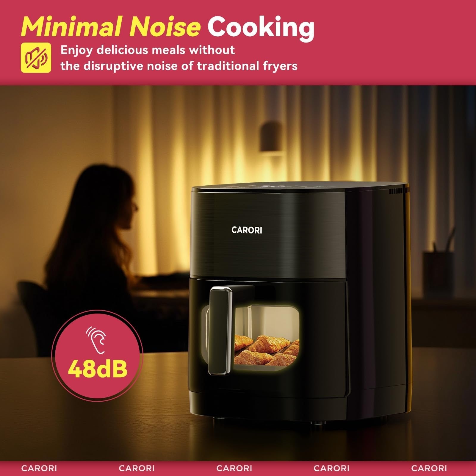 14-in-1 Air Fryer with 6Qt Capacity, Viewing Window, Dual Heating, Bake & Dehydr6