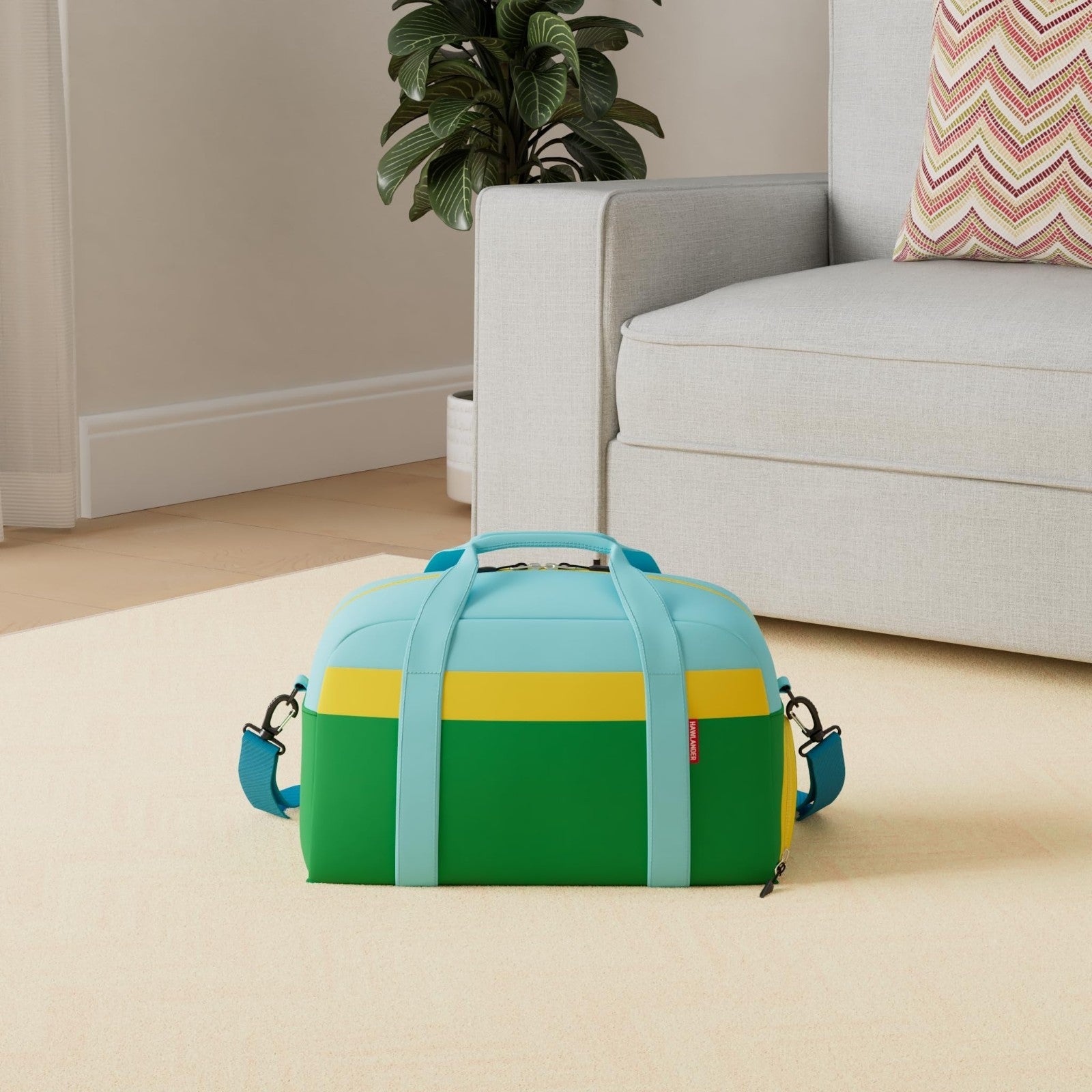 Kids 18" Duffle Bag - Green, Perfect for Boys & Girls, Weekend Travel, Sports, O2