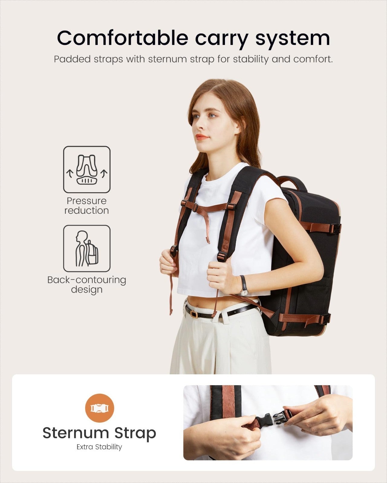 40L Travel Backpack for Women - TSA Approved Carry-On, Fits 17" Laptop, Waterpro5