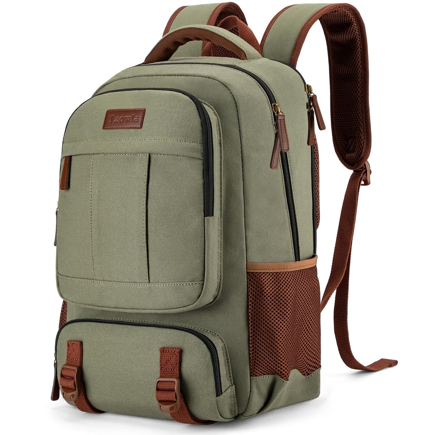 Large Capacity Canvas Laptop Backpack for Men & Women, Fits 17.3" Laptop, Travel1