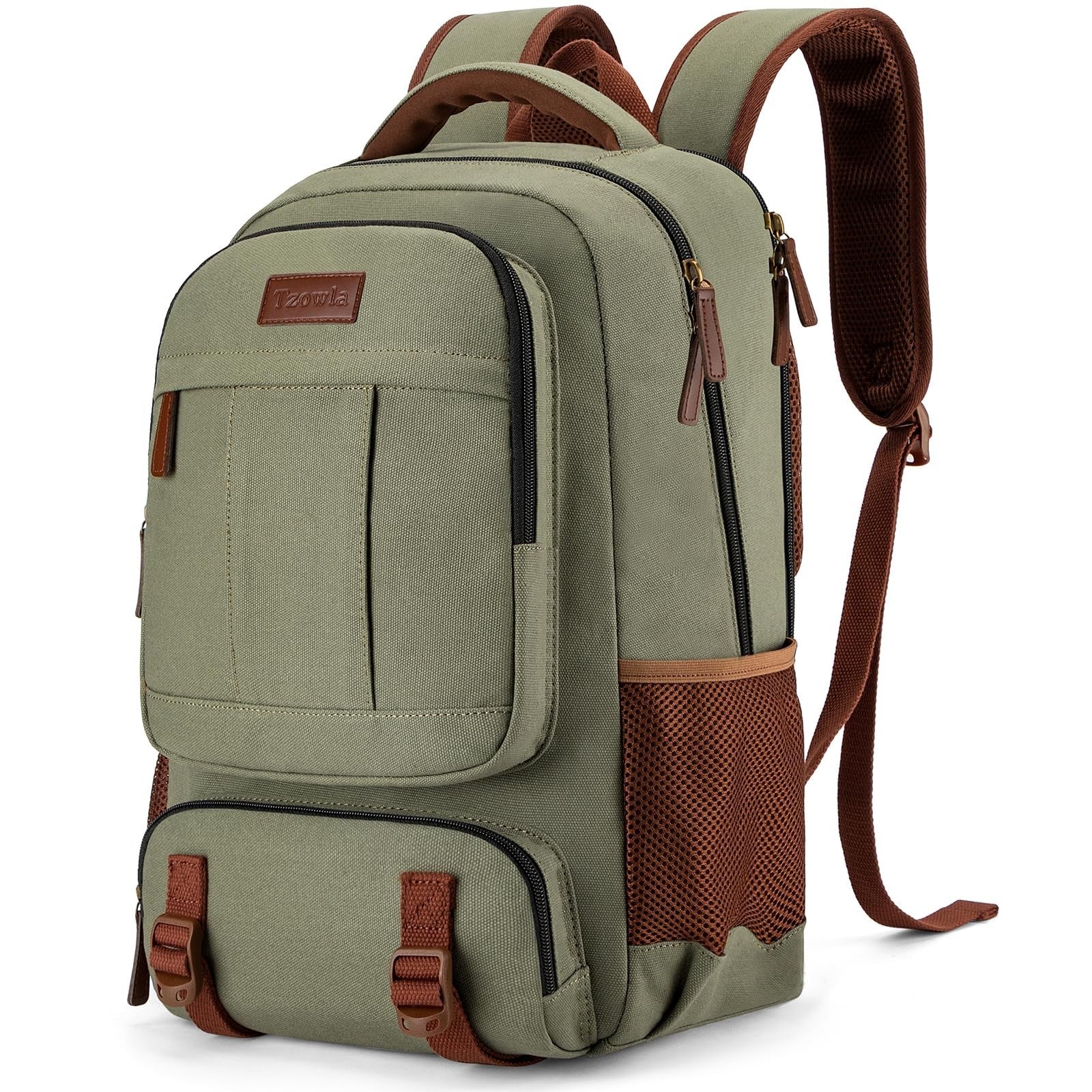 Large Capacity Canvas Laptop Backpack for Men & Women, Fits 17.3" Laptop, Travel1