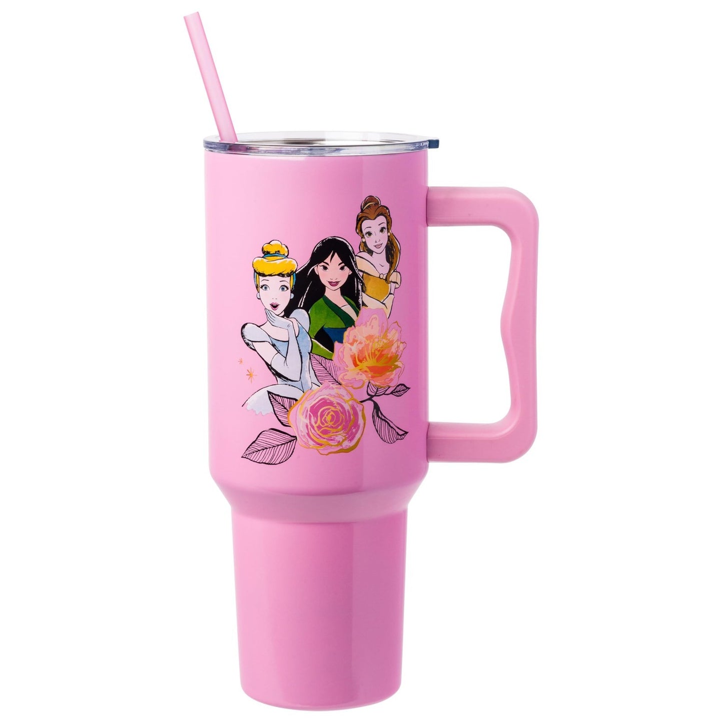 Disney Princess Stainless Steel Tumbler   40oz Double Wall, Fits Cup Holder, Str1
