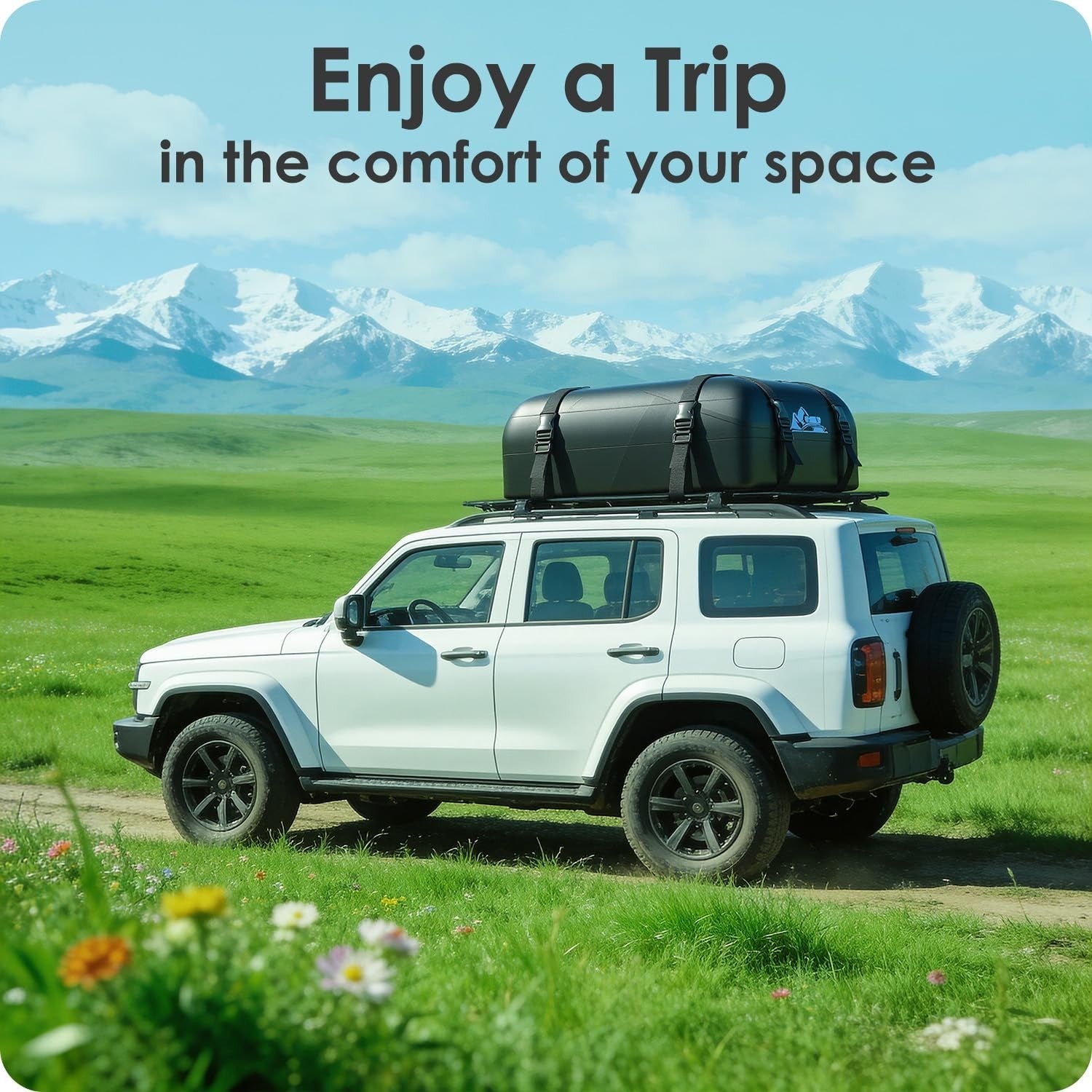 Rooftop Cargo Carrier Bag 15-20 Cu Ft Waterproof Storage for Cars - Blue6