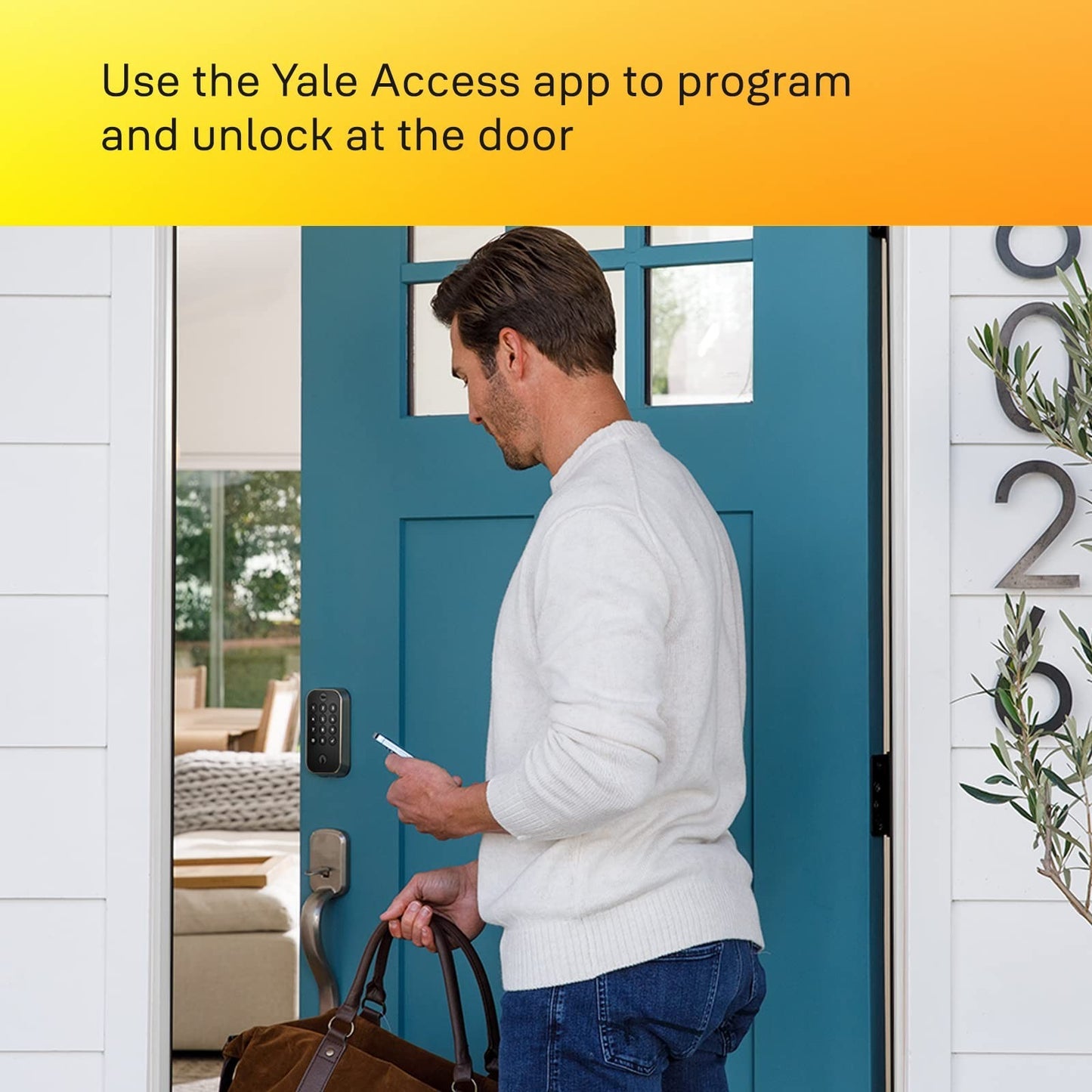 Touchscreen Deadbolt with Bluetooth, Smart Lock, Lifetime Brass Finish, Keyless4