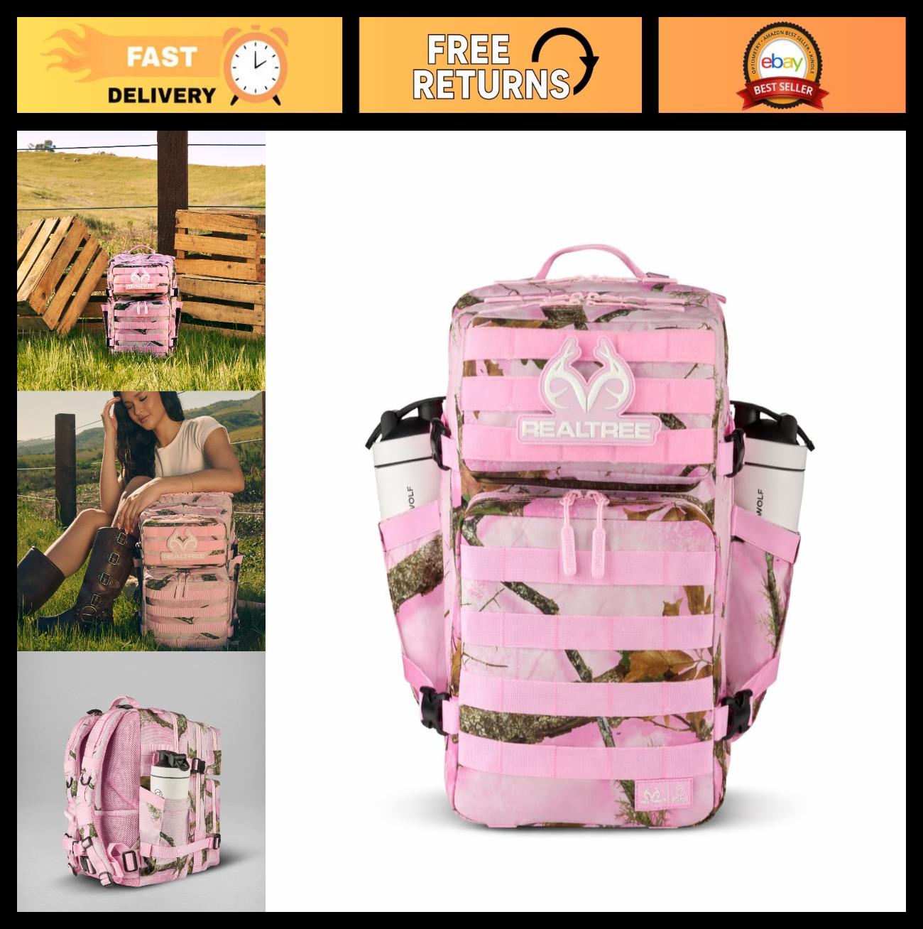 Durable 35L Waterproof Gym Backpack   1000D Oxford, MOLLE Webbing, Laptop Pocket0