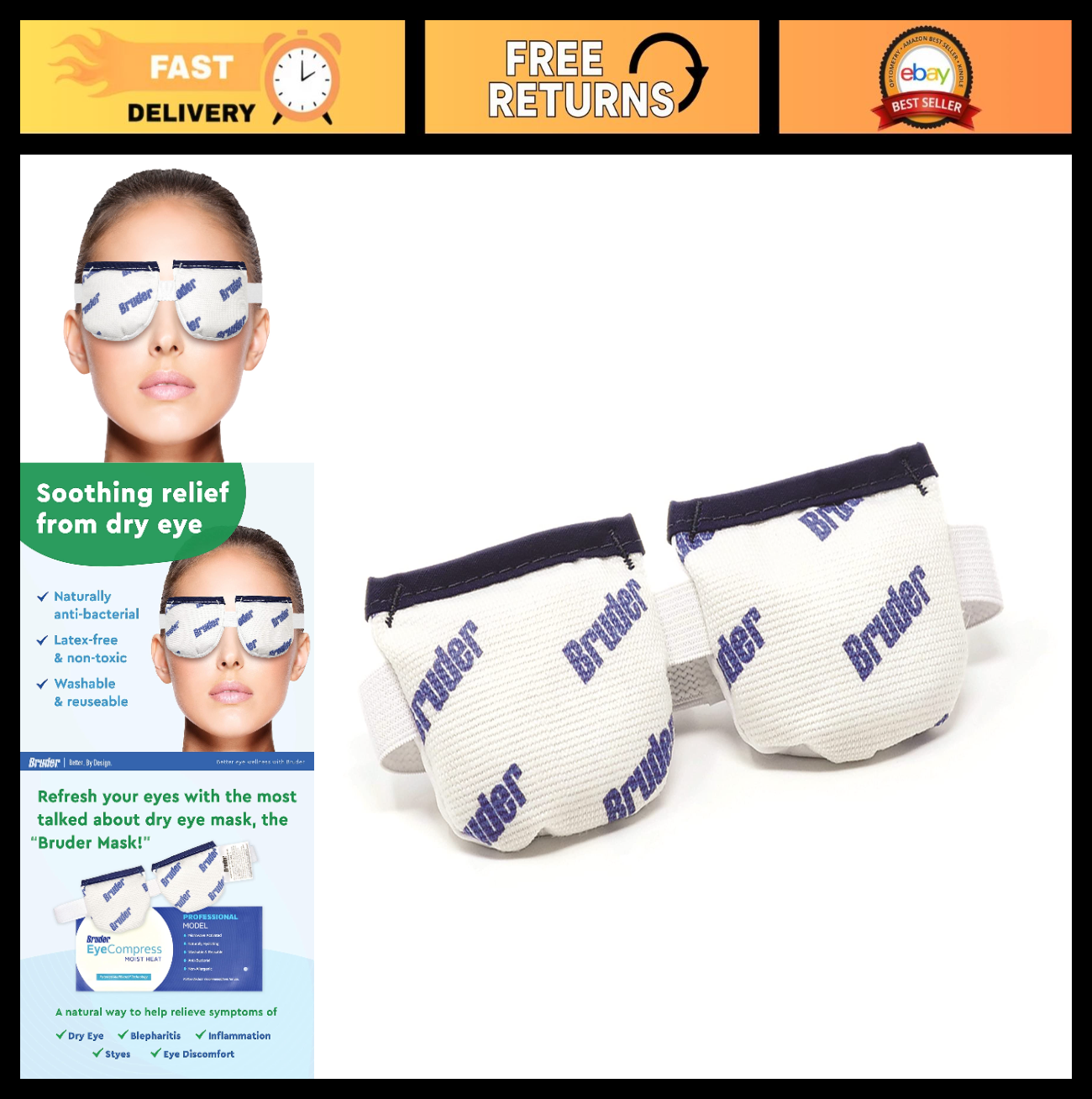 Moist Heat Eye Compress | Microwave Activated Relief for Dry Eye & Irritation0