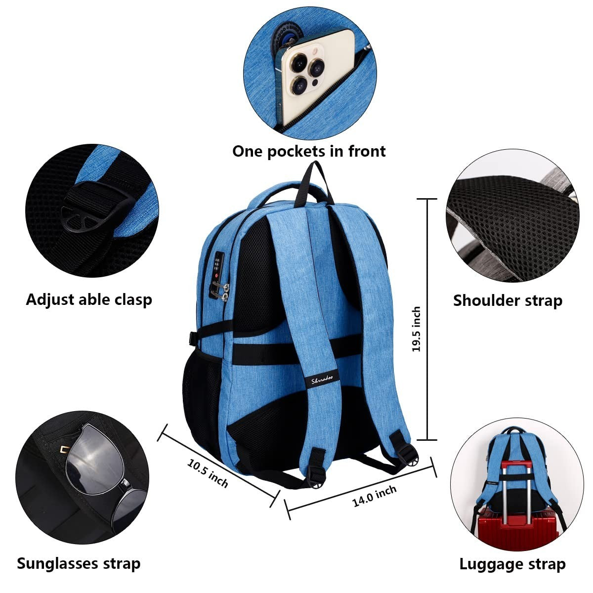 Travel Laptop Backpack for Men & Women, College School Bag, Durable & Stylish2