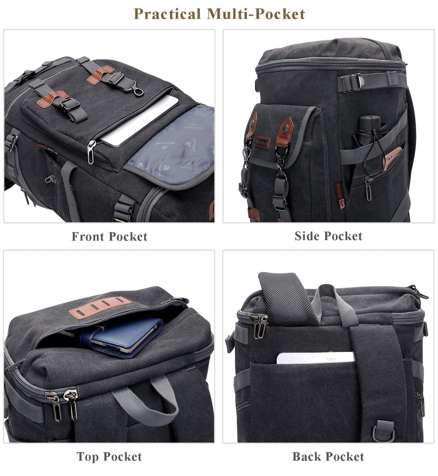 Travel Backpack for Men & Women, Carry On Airline Approved, Lightweight & Durabl4