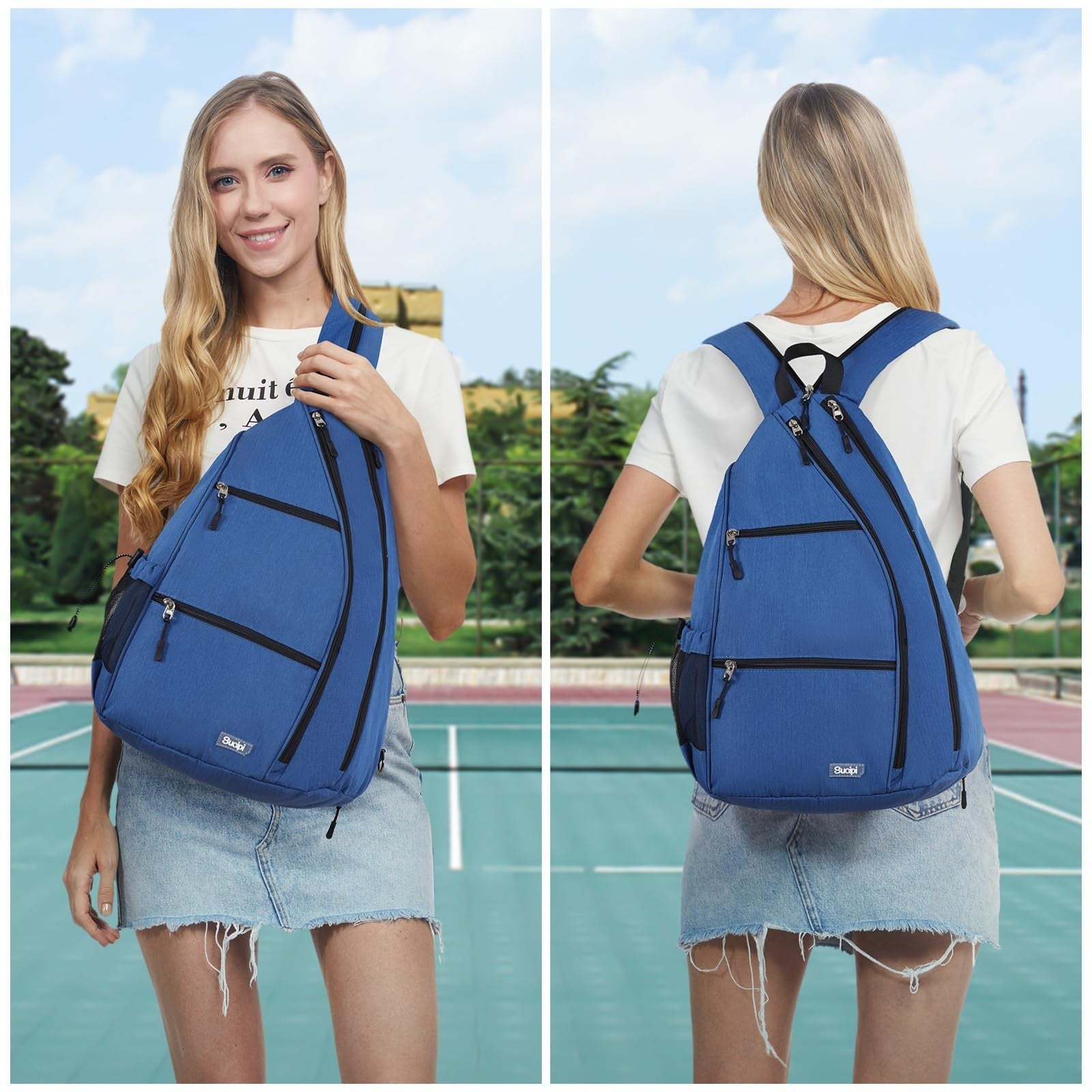 Convertible Pickleball Backpack - Water-Resistant Sling Bag for 6 Paddles, Bottl5