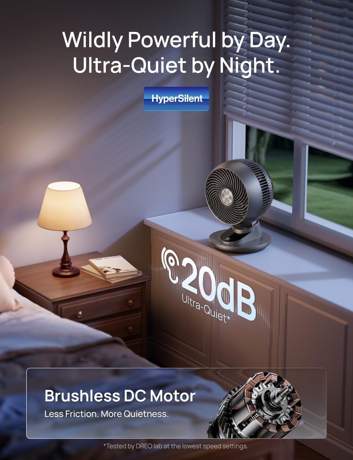 Powerful 12" Smart Fan with 85 ft Airflow, Quiet 20dB, 90° Oscillation, App/Voic5