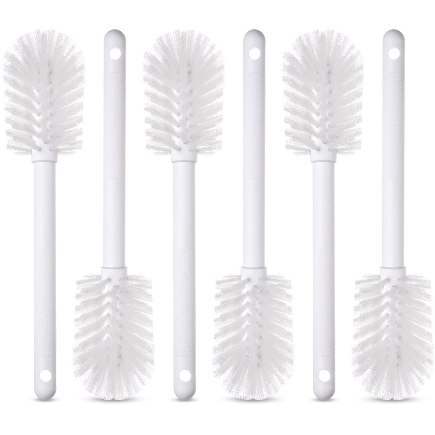 Dish Brush Set 6-Pack - 11" Nylon Head, Soak-Proof Handle, Food Residue Scraper1