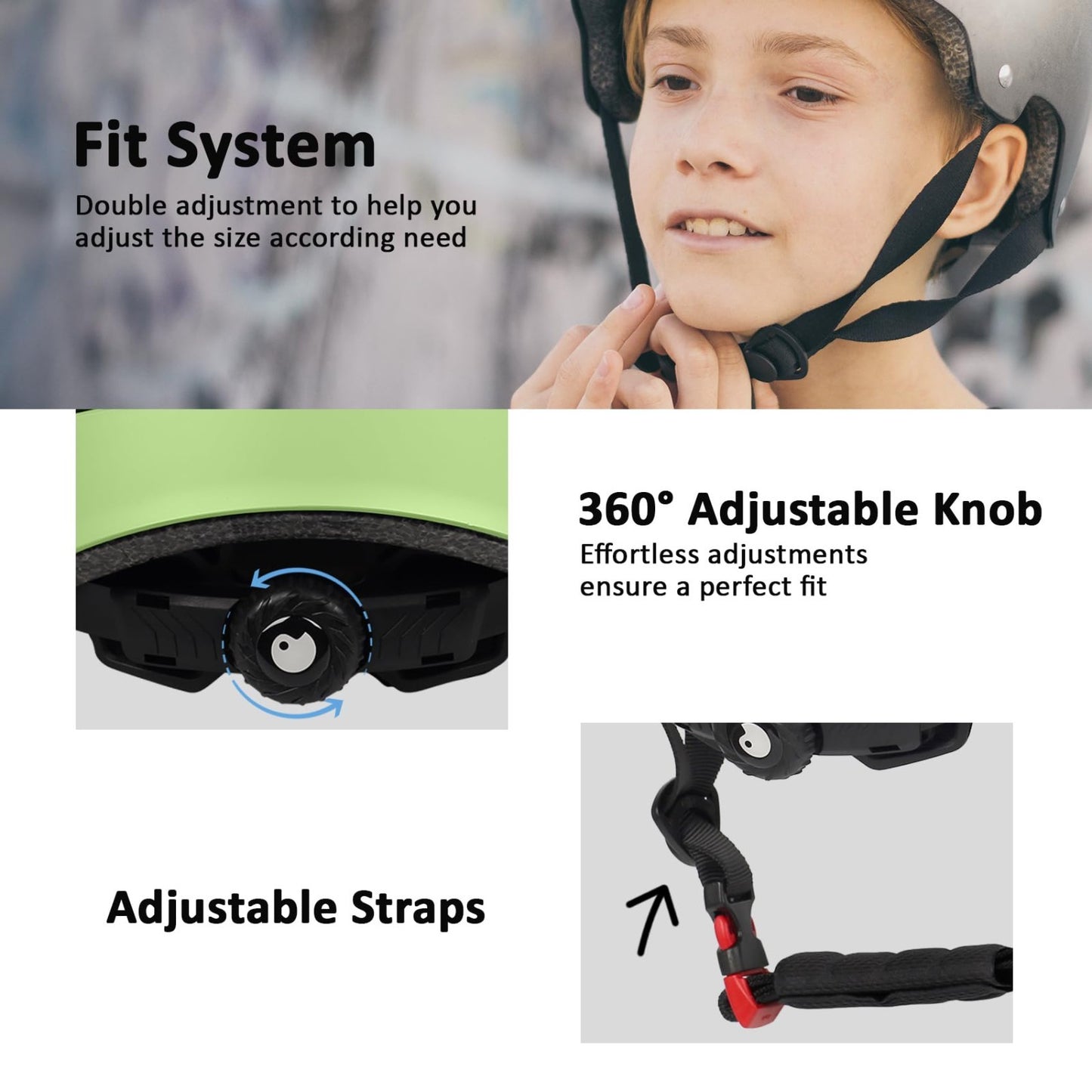 Multi-Sport Helmet for Skateboard, Bike, Scooter - Adjustable, Lightweight, Vent3