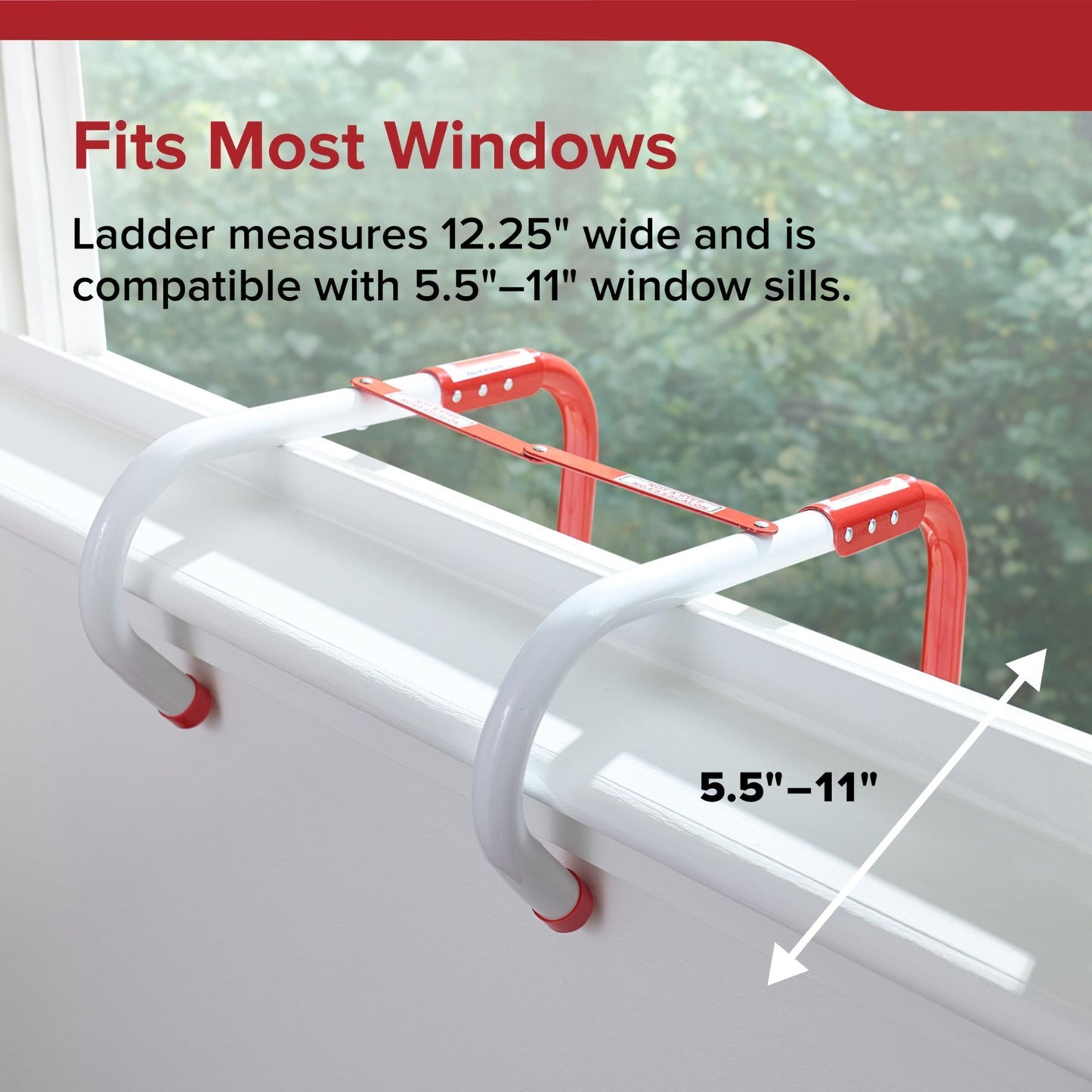 3 Story Fire Escape Ladder, 25 Foot Rope Ladder, Anti Slip Rungs, Emergency Safe3